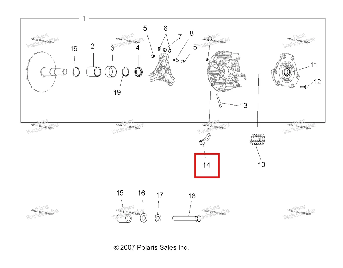 Деталь 5632117 на схеме узла Drive Train, Primary Clutch