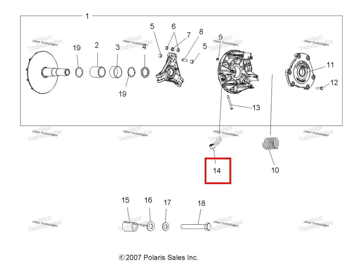 Деталь 5632283 на схеме узла Drive Train, Primary Clutch