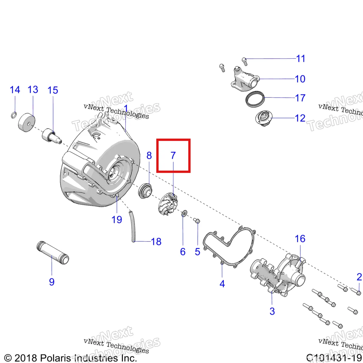 Деталь 5632427 на схеме узла Engine, Cooling System & Water Pump