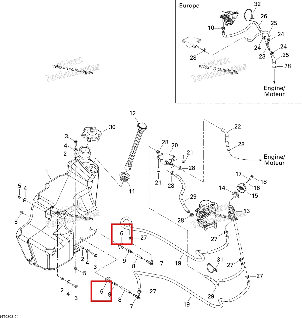 Деталь 570045500 (Уплотнитель резиновый) на схеме узла 2008 Can-Am Outlander 400 STD Fuel System