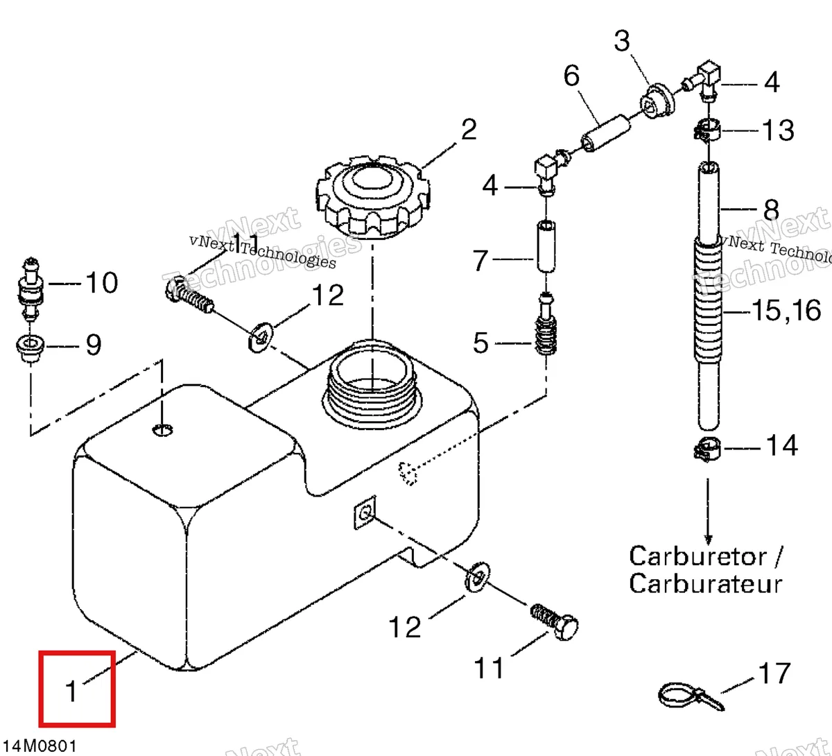 Деталь 571009800 на схеме узла 2008 Ski-Doo Mini Z Fuel System