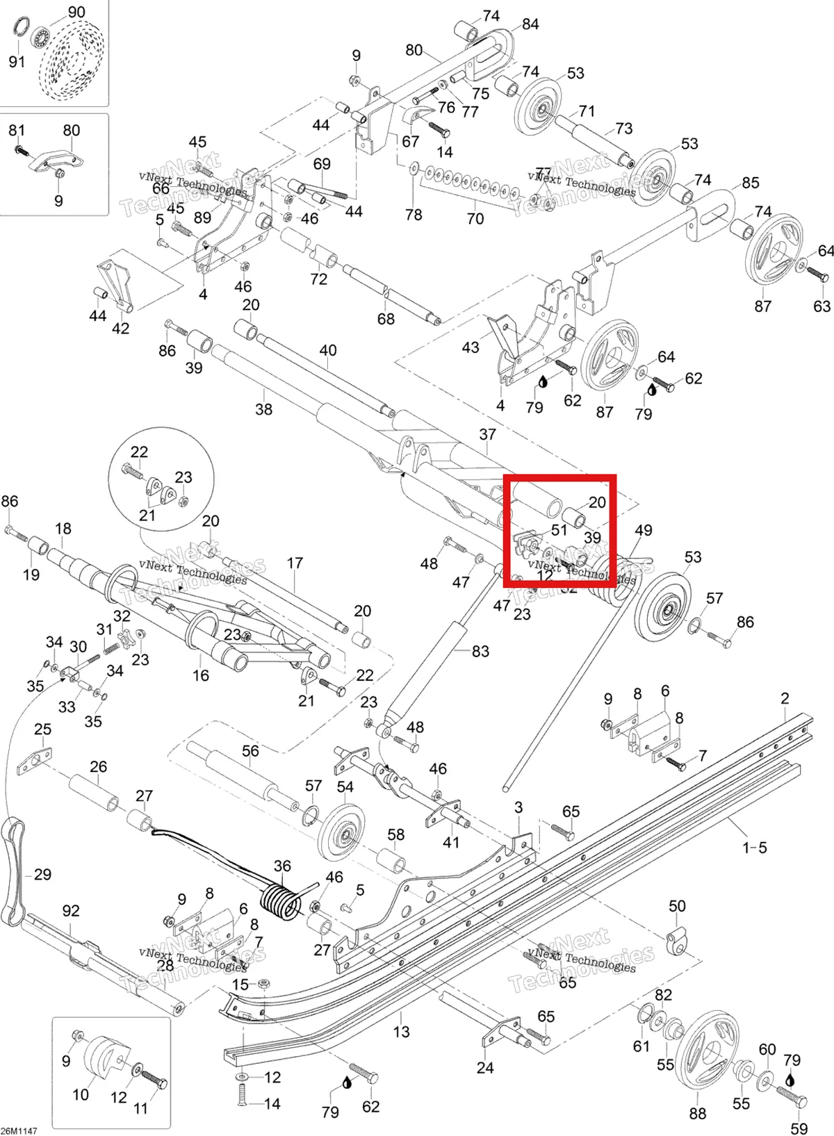 Деталь 572030900 (Деталь Rh Adjust Cam) на схеме узла 2012 Ski-Doo Skandic SWT V800 YetiII Rear Suspension