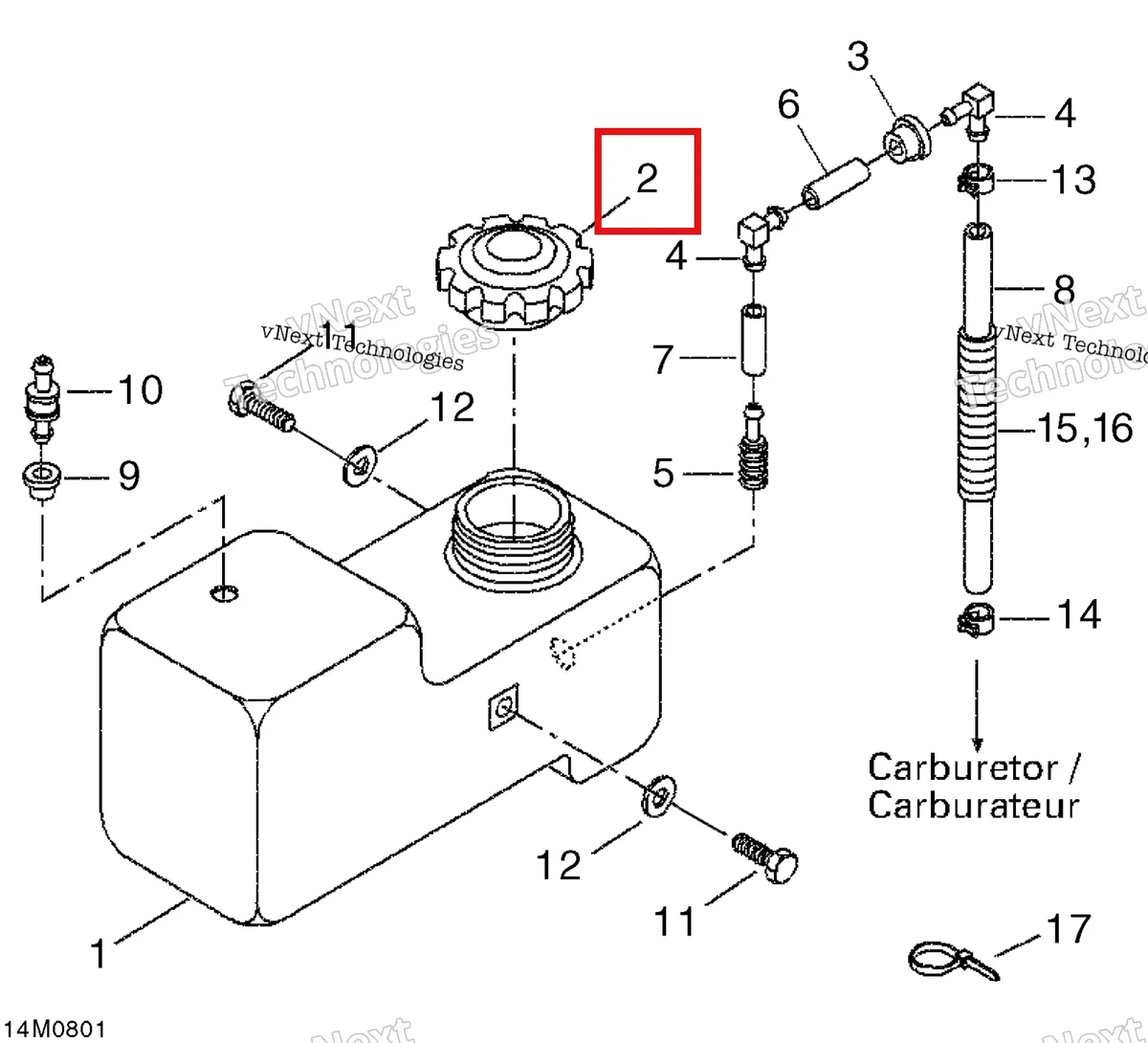 Деталь 572039600 (Деталь Cap Assembly) на схеме узла 2008 Ski-Doo Mini Z Fuel System