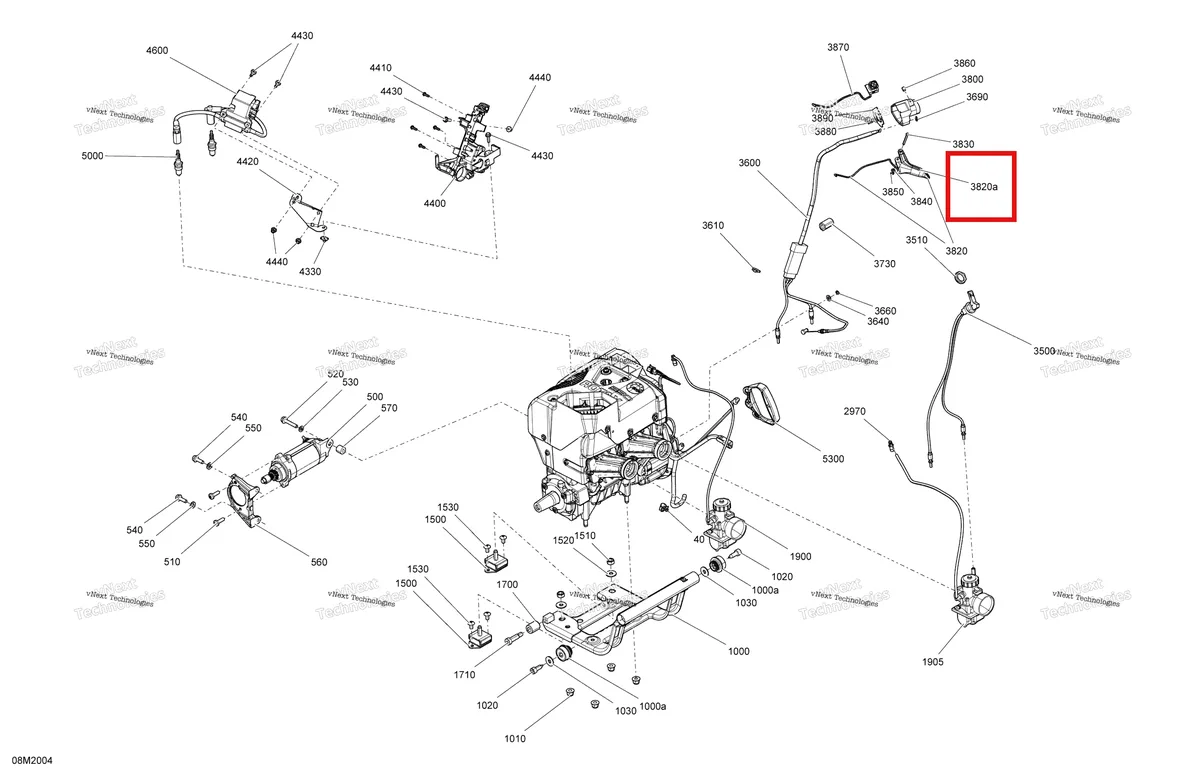 Деталь 572084501 на схеме узла 2020 Ski-Doo TUNDRA 550F Engine - System