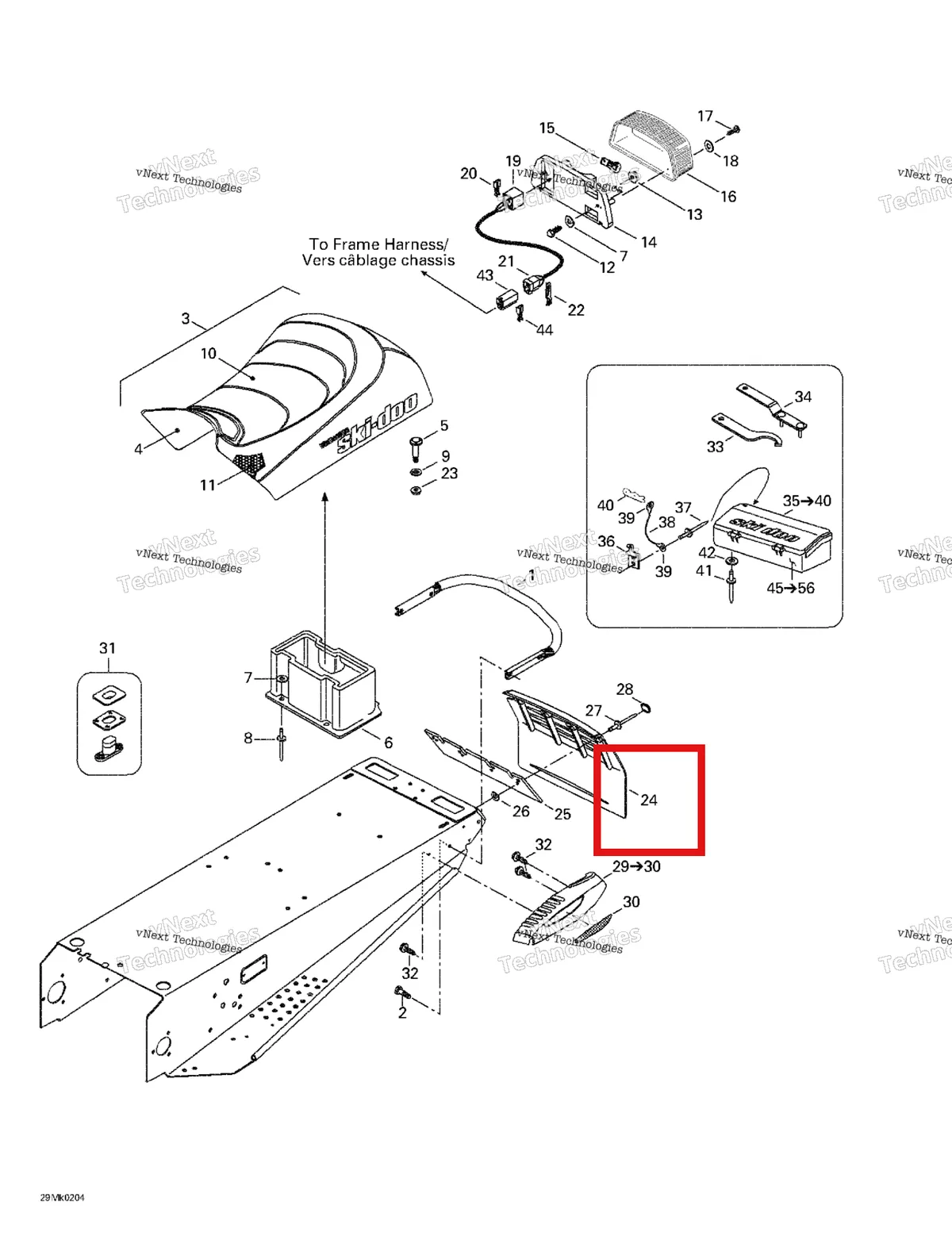 Деталь 572092100 на схеме узла 2002 Ski-Doo Mach Z Seat And Accessories