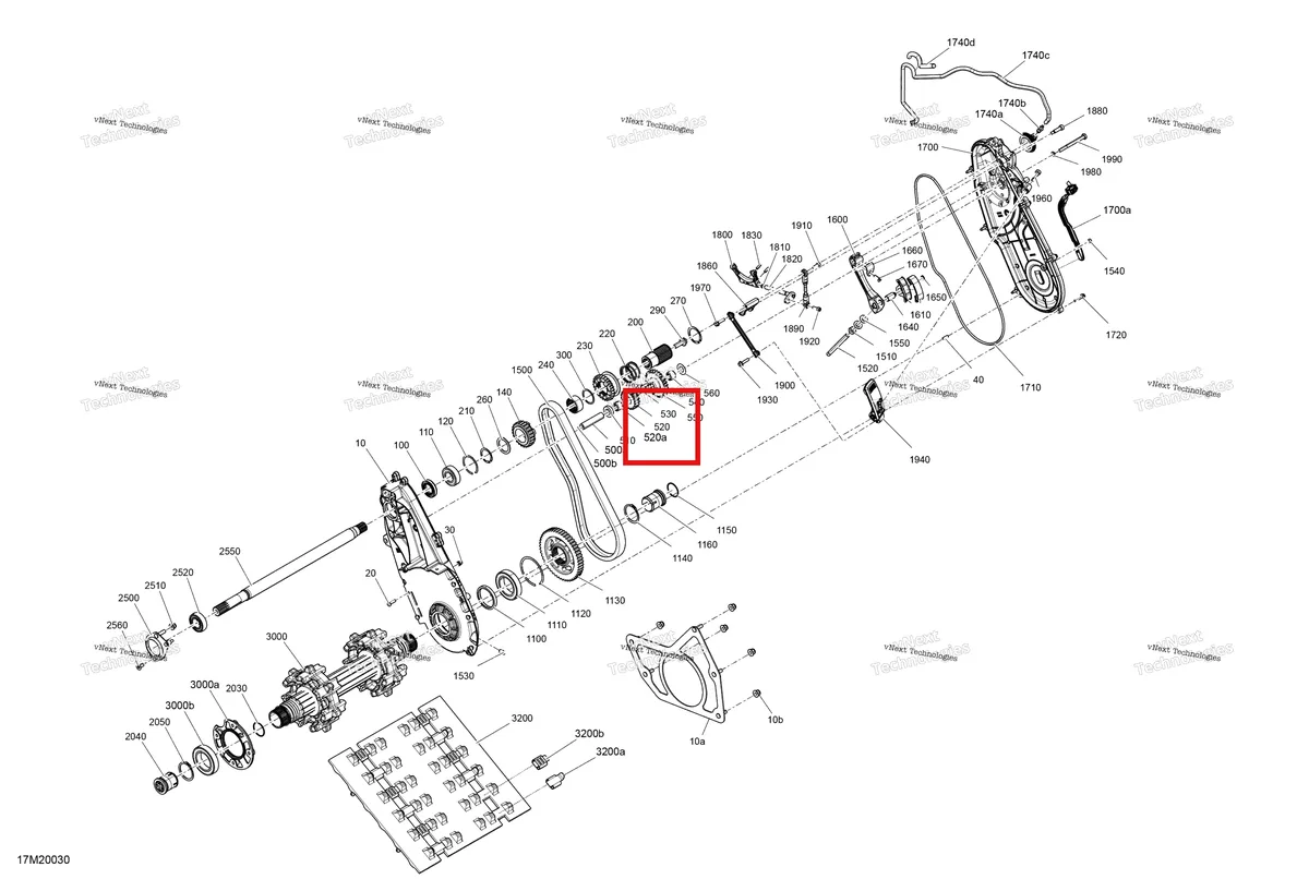 Деталь 581096900 (Деталь Sprocket, 19 Teeth. Includes 22 To 23) на схеме узла 2020 Ski-Doo TUNDRA 600 ACE Drive - System
