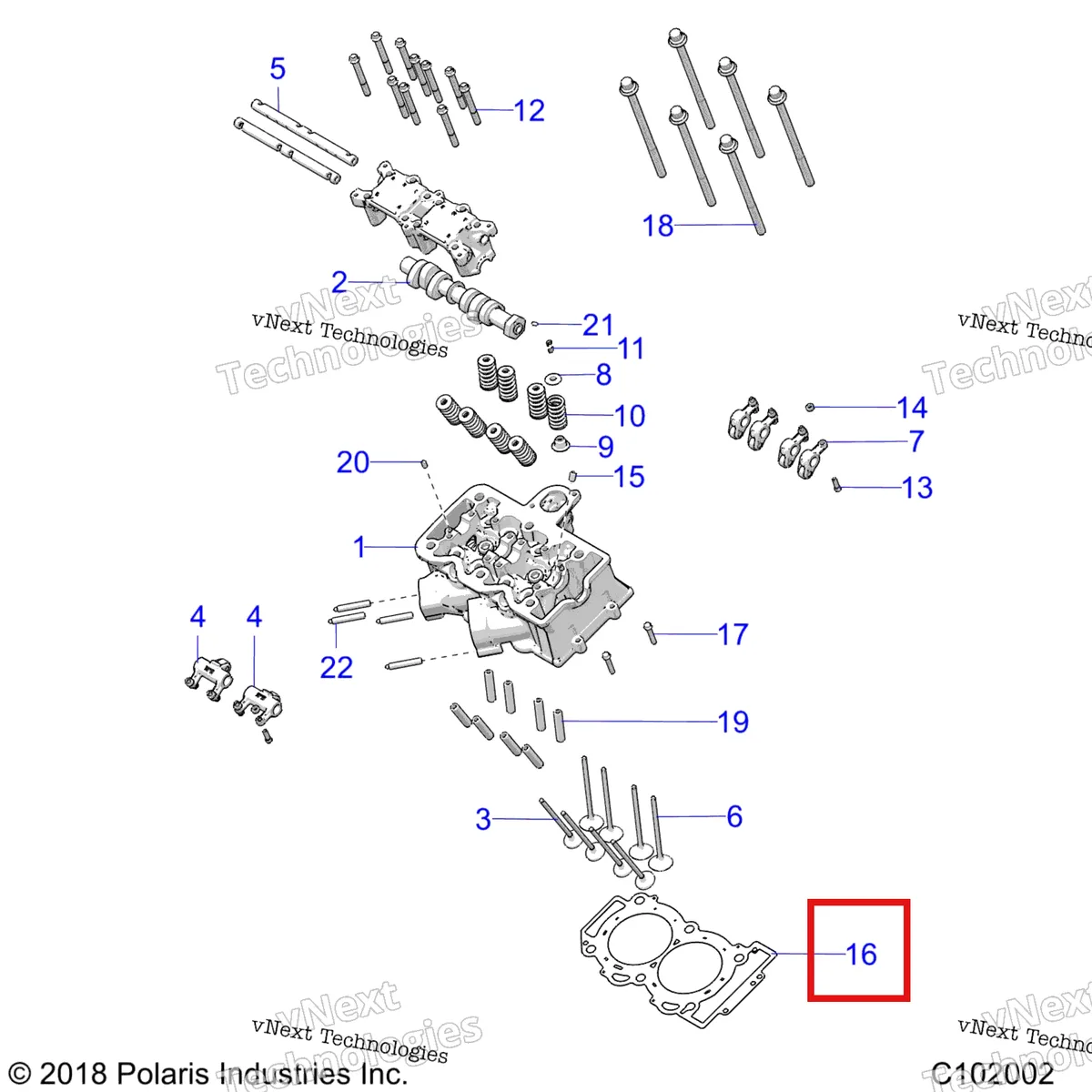 Деталь 5813345 на схеме узла Engine, Cylinder Head, Cam & Valves