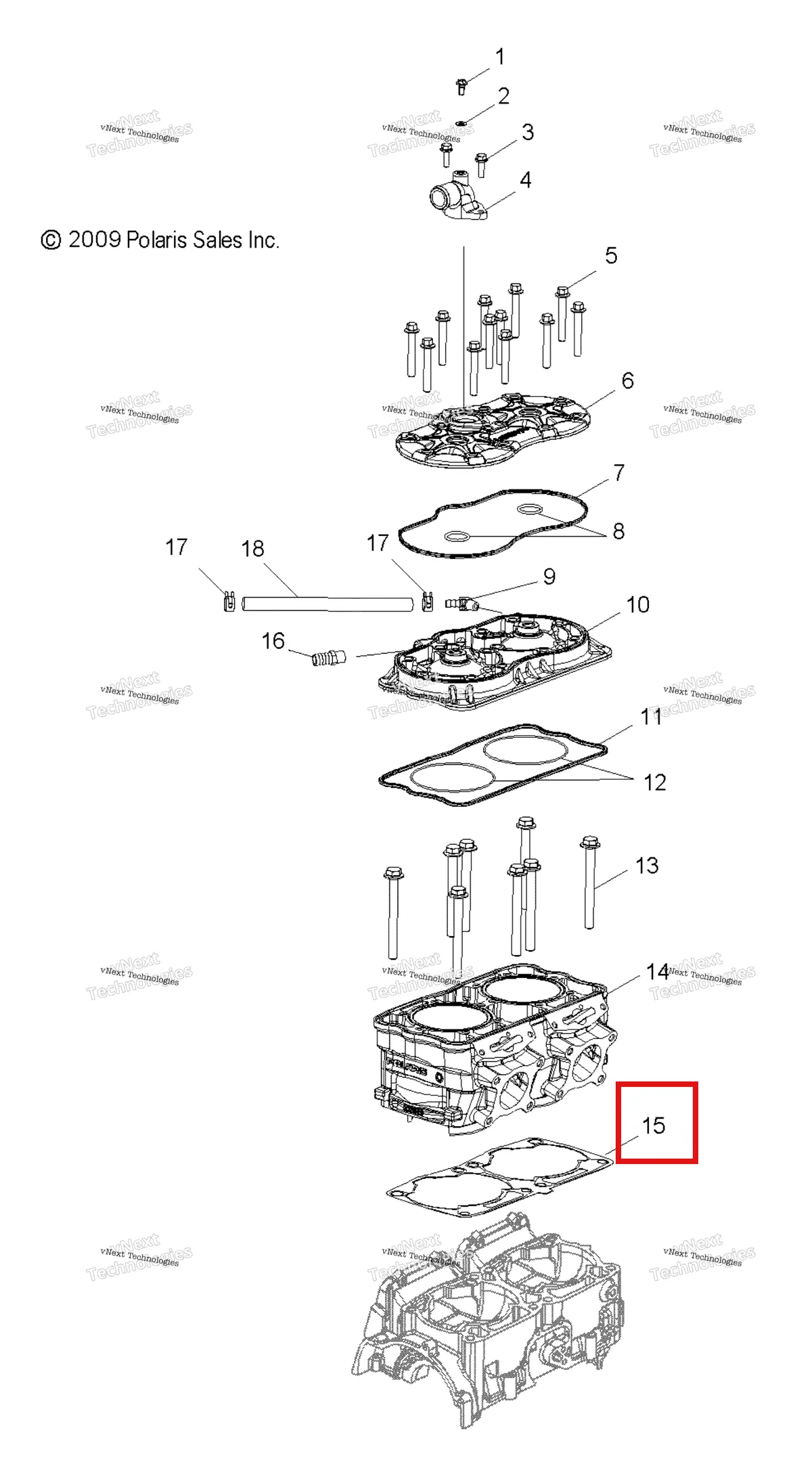 Деталь 5813515 на схеме узла Engine, Cylinder