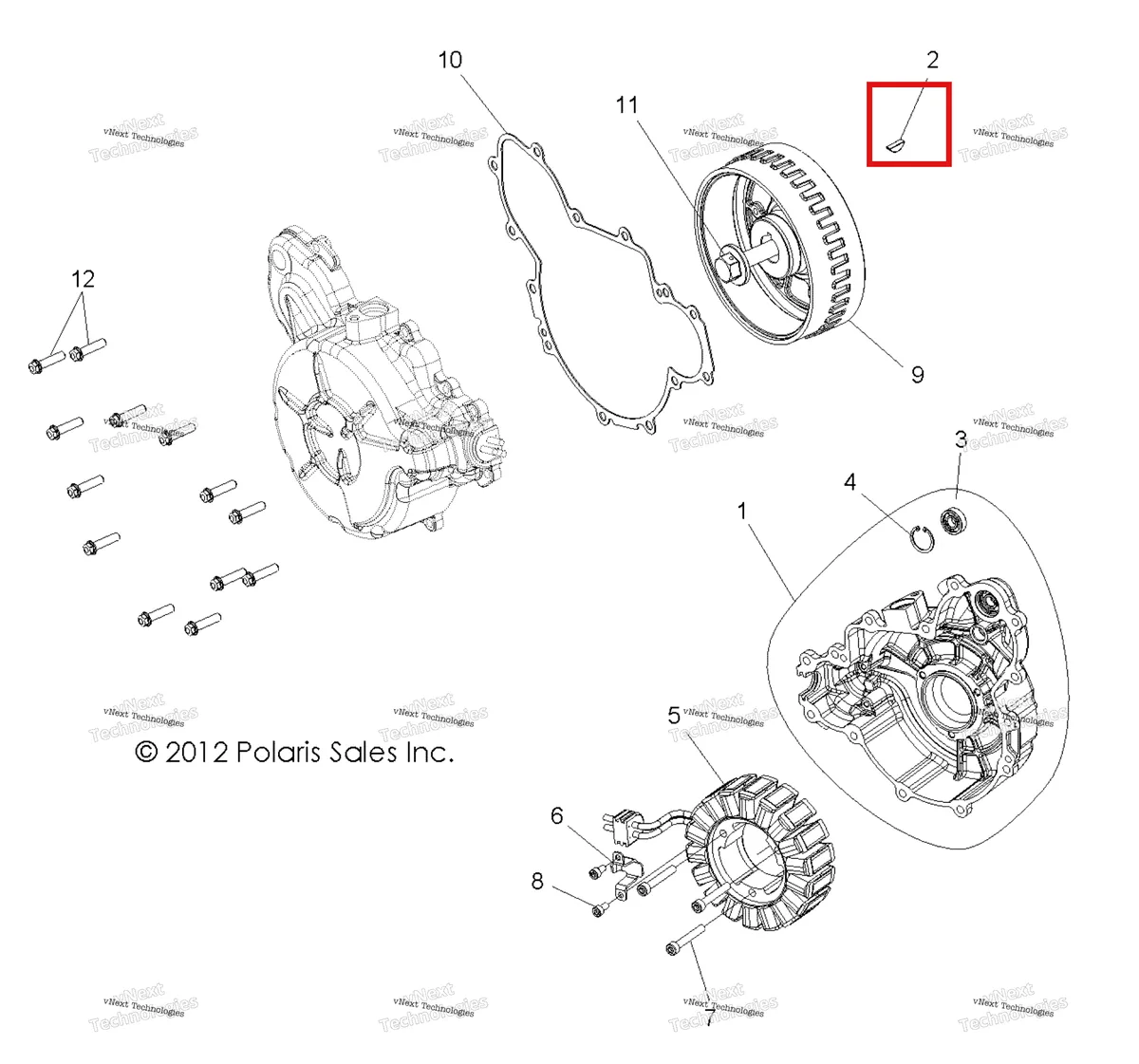Деталь 5813758 на схеме узла Engine, Stator & Cover Z16va87 All Options