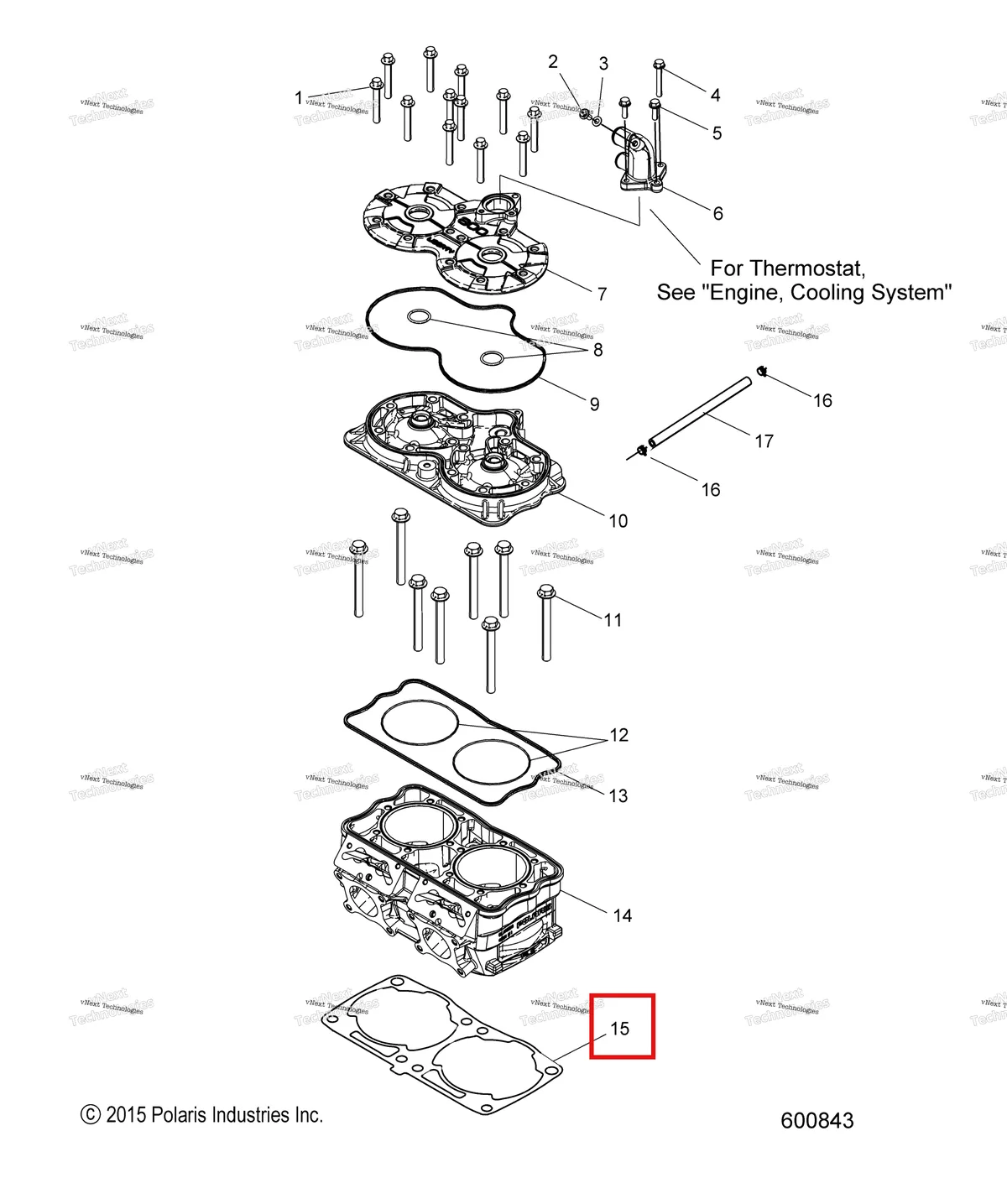 Деталь 5813826 на схеме узла Engine, Cylinder All Options