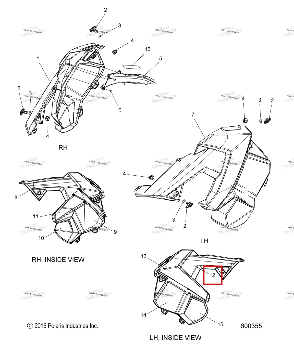 Деталь 5814138 на схеме узла Body, Side Panels