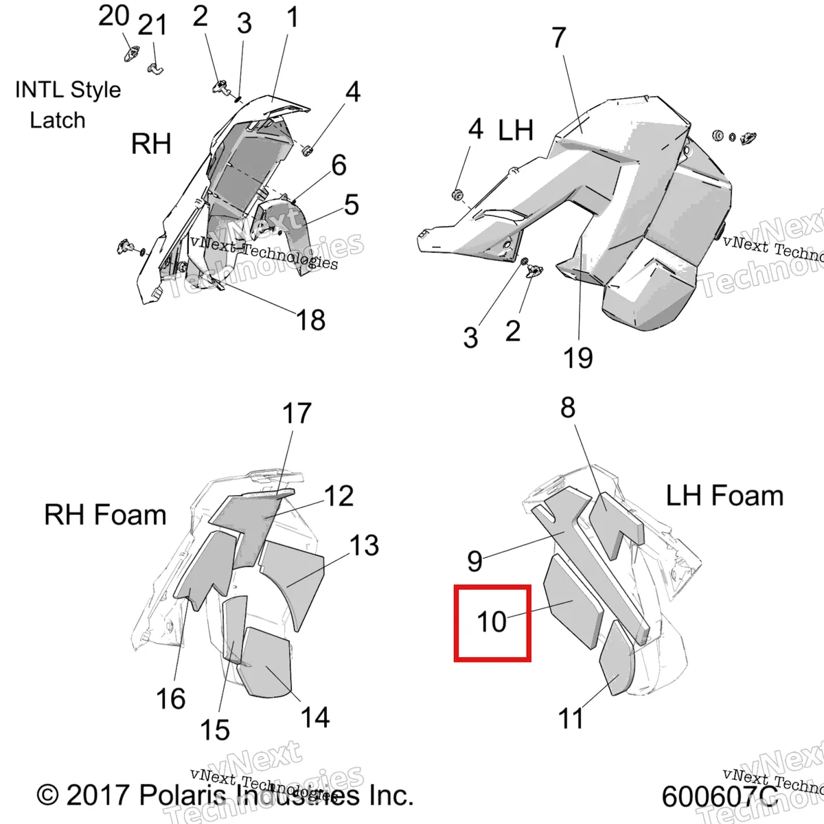 Деталь 5814140 на схеме узла Body, Side Panels