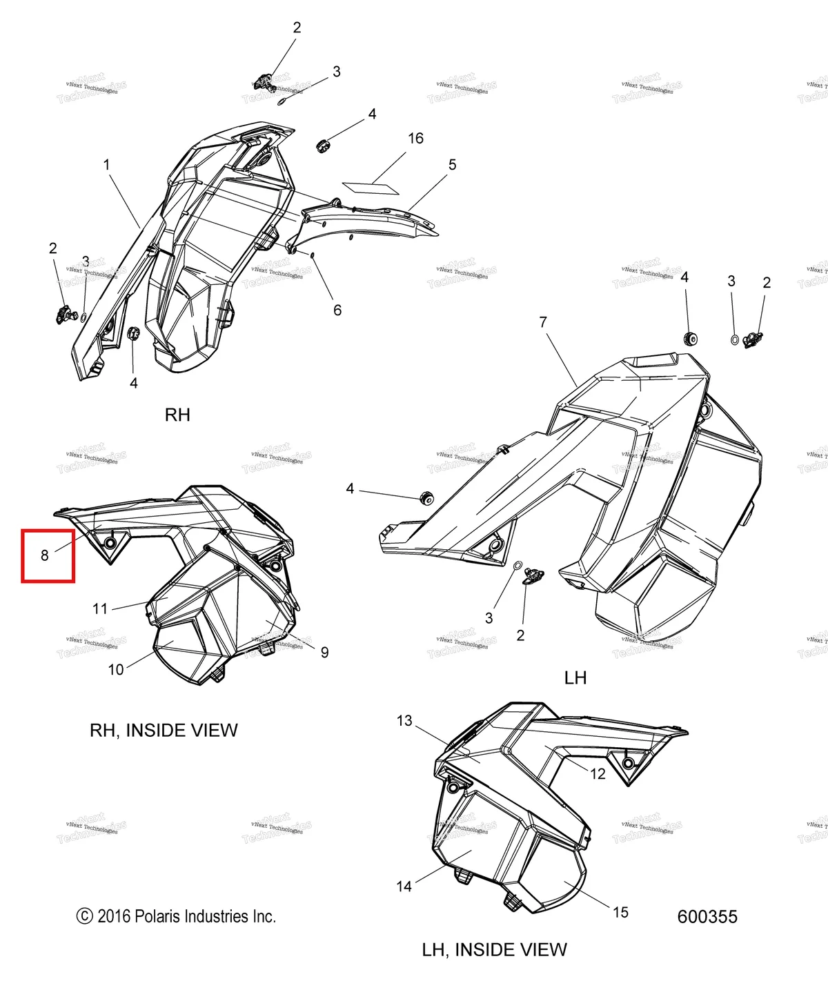 Деталь 5814142 на схеме узла Body, Side Panels