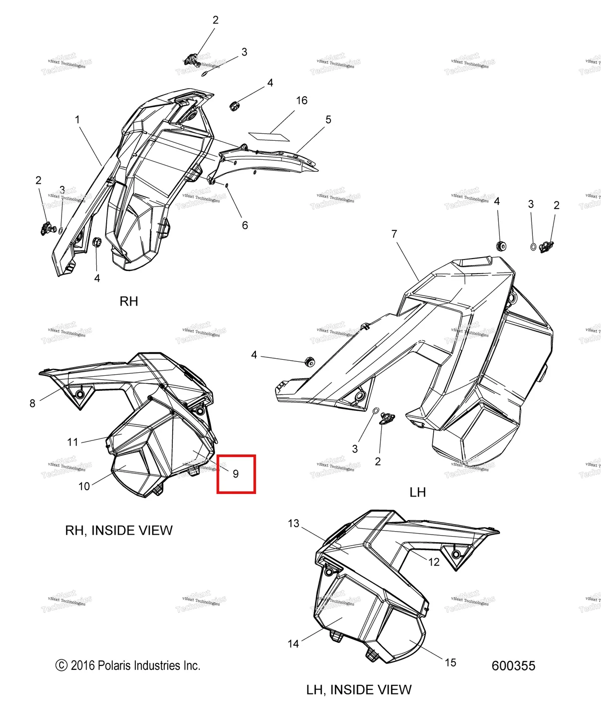 Деталь 5814143 на схеме узла Body, Side Panels