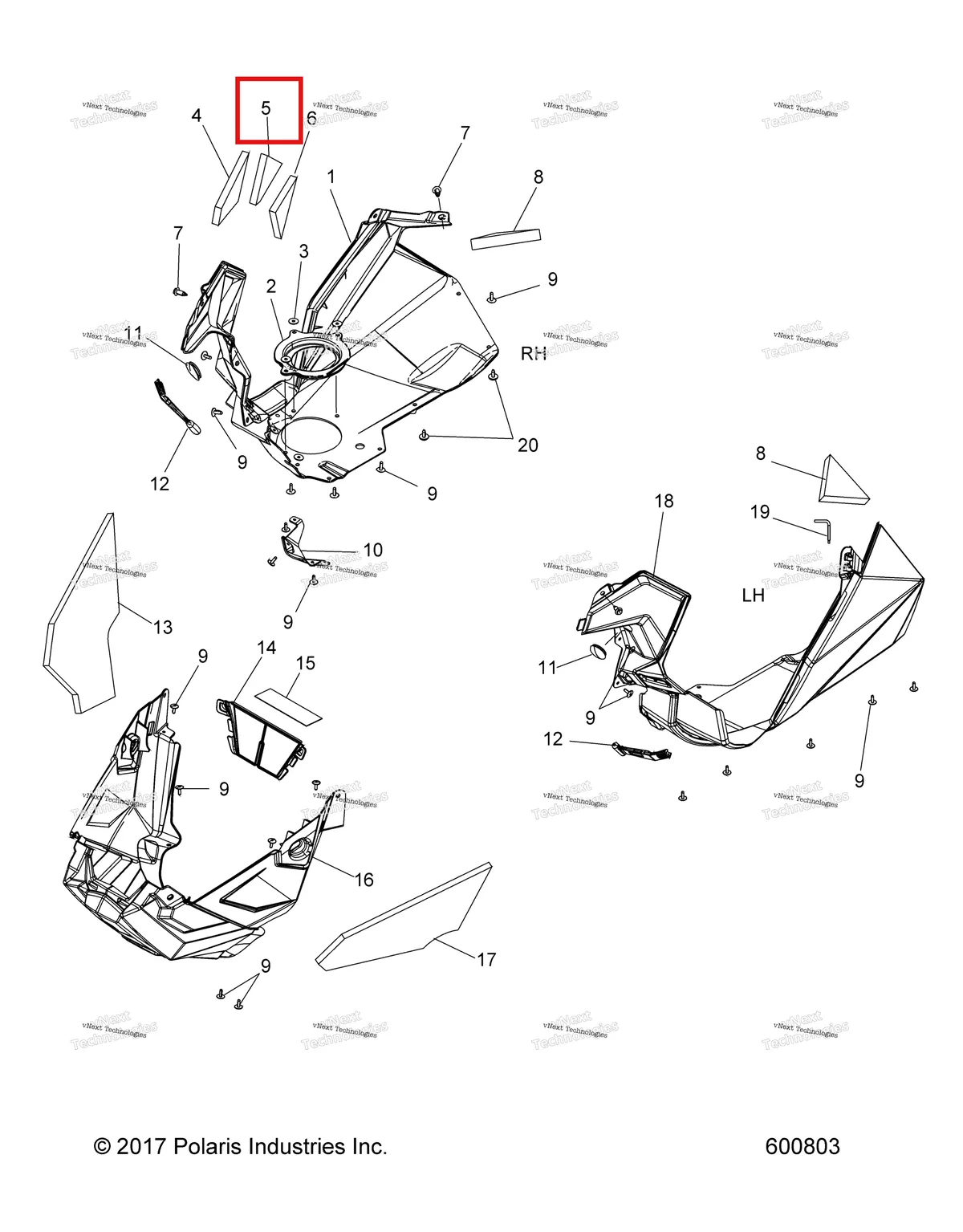 Деталь 5814146 на схеме узла Body, Fenders And Nosepan Asm