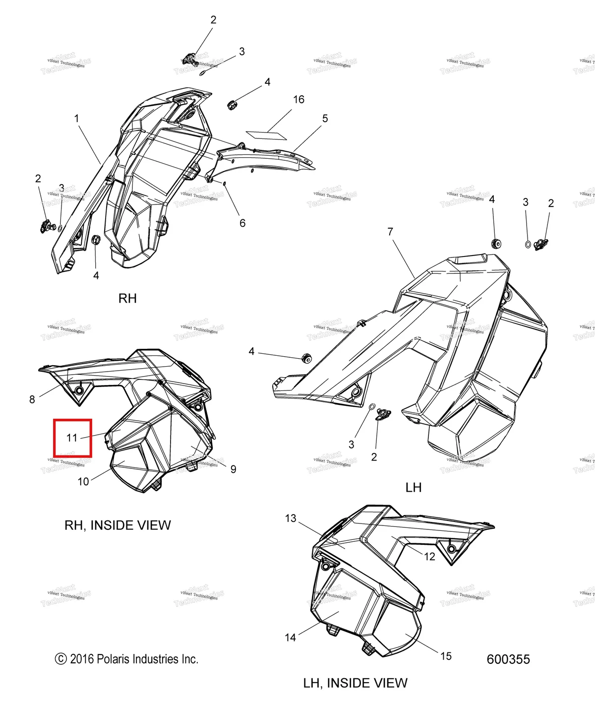 Деталь 5814366 на схеме узла Body, Side Panels