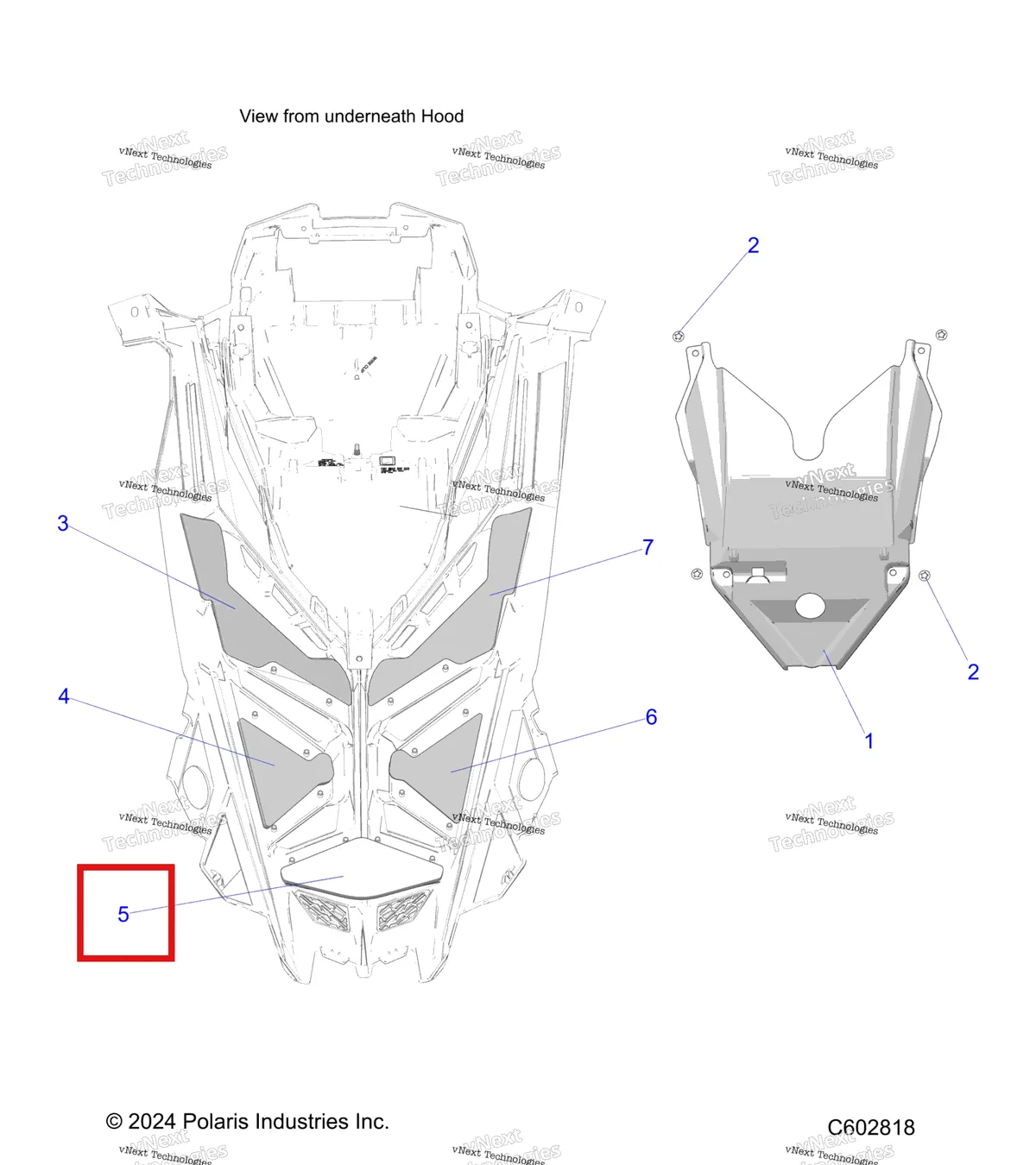 Деталь 5815017 на схеме узла Body, Hood Foam/Seal & Liner S27tfh8m