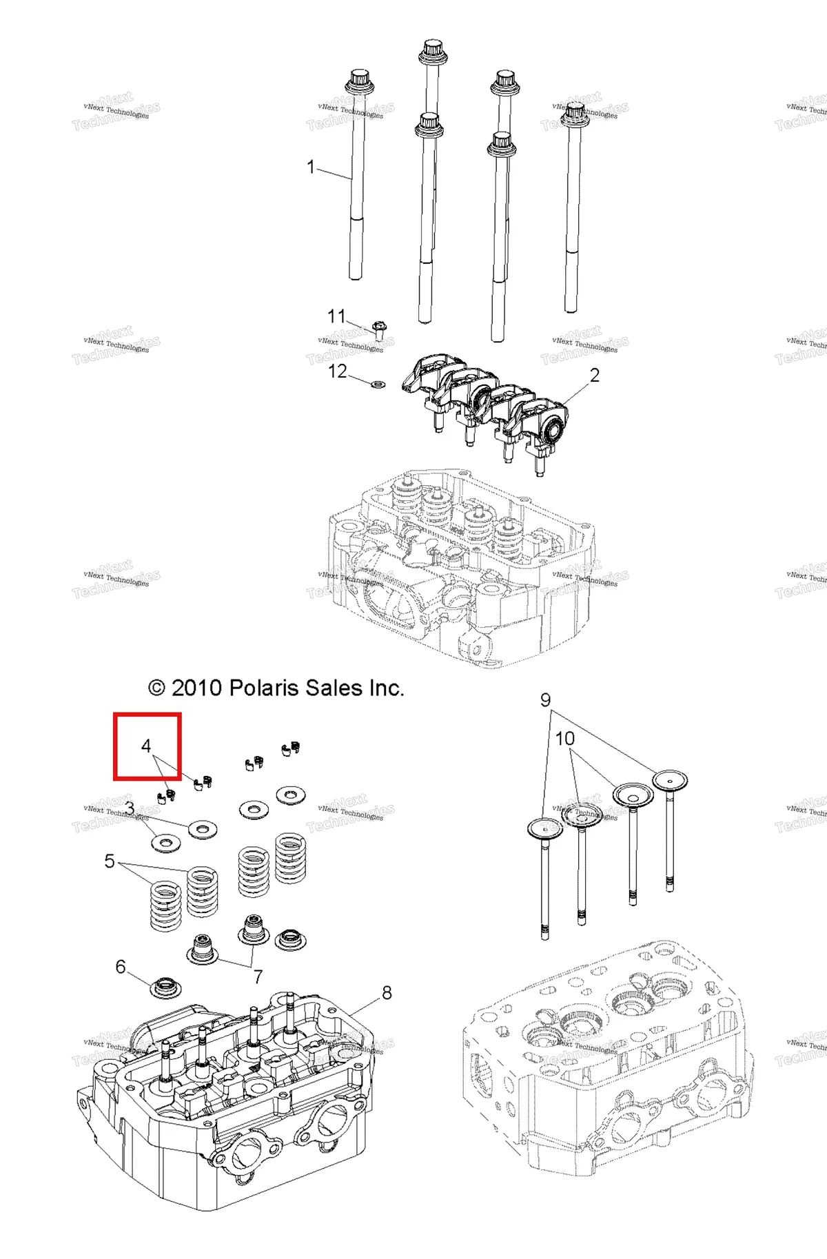Деталь 5910042 на схеме узла Engine, Cylinder Head & Valves