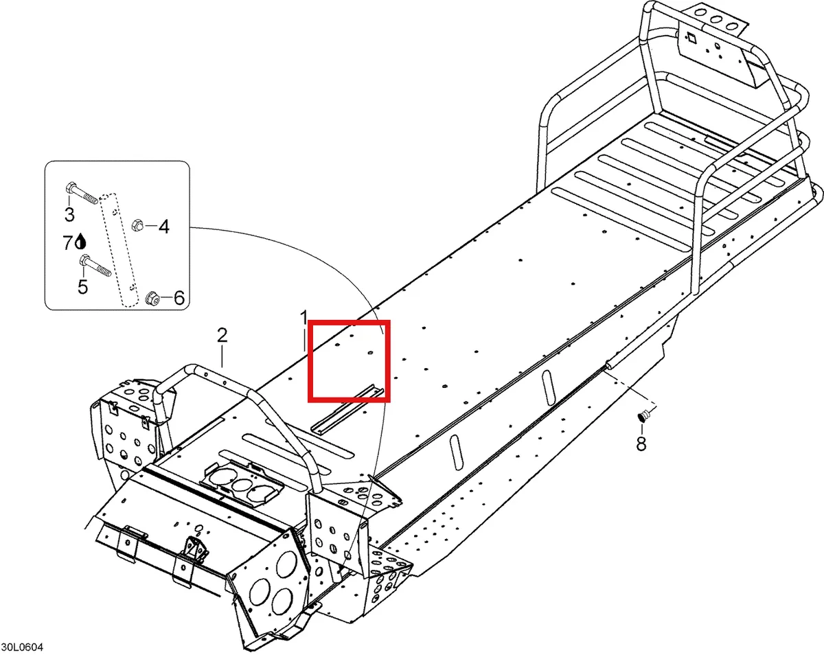 Деталь 605153752 (Деталь Chassis) на схеме узла 09- Frame