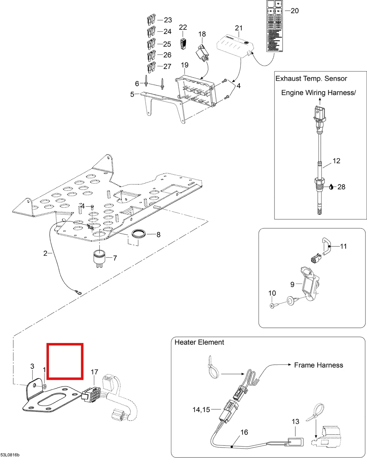 Деталь 605153857 (Деталь Ground Wire) на схеме узла 10- Electrical Accessories 1