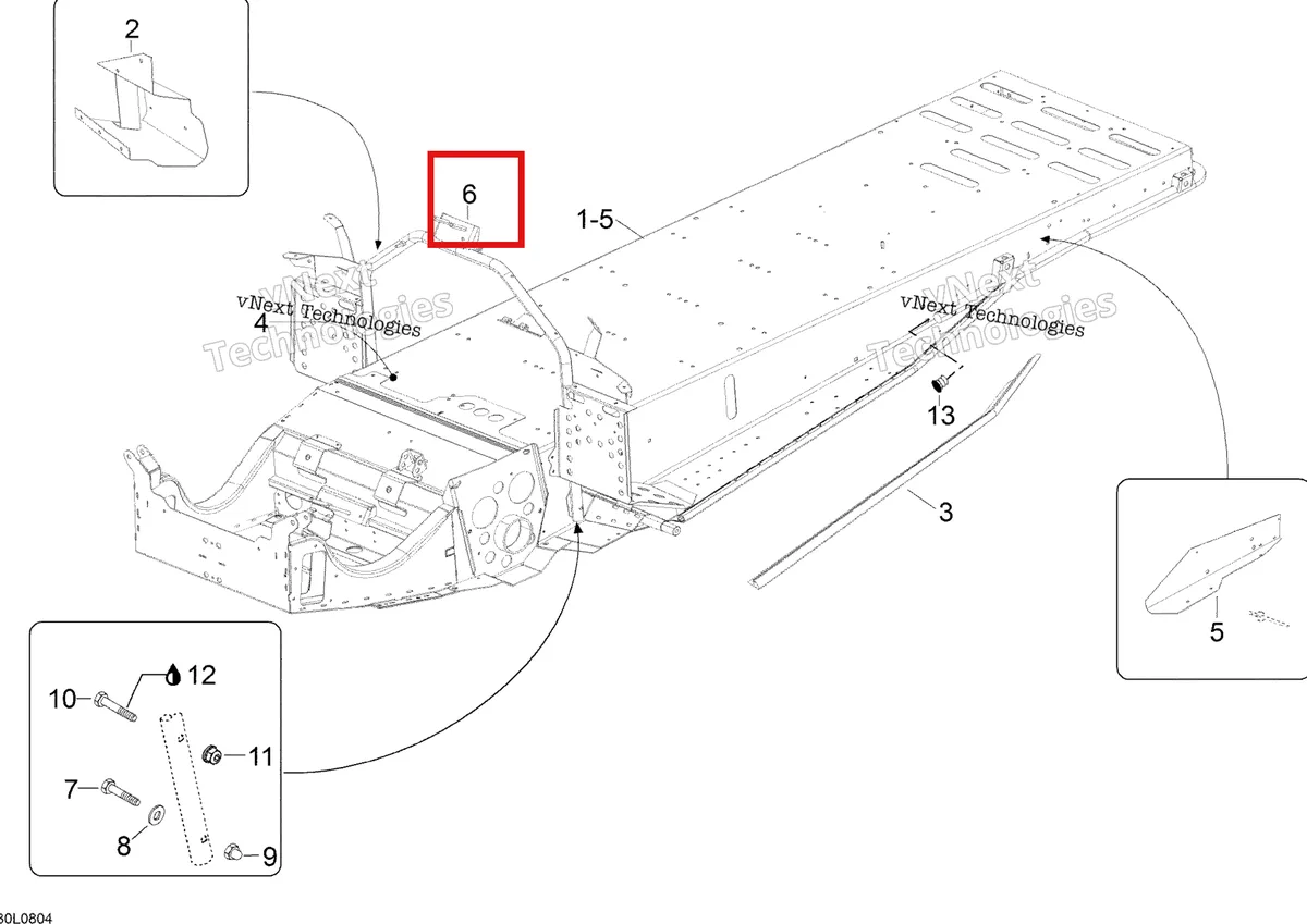 Деталь 605154949 (Рулевая Поддержка) на схеме узла 2008 Ski-Doo Expedition V-1300 Frame