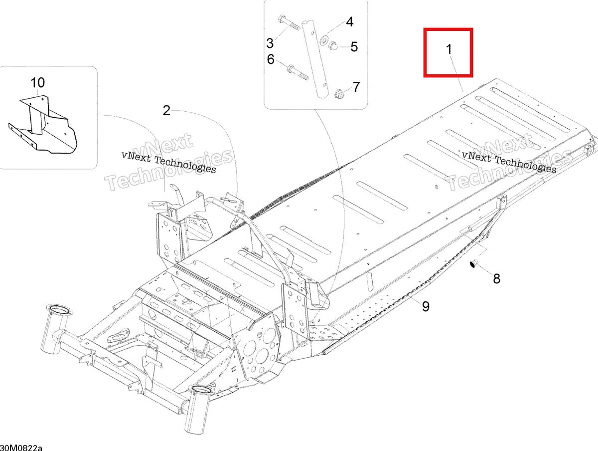 Деталь 605155133 (Деталь Frame Ass'y) на схеме узла 2008 Ski-Doo Skandic SWT 550F Frame Swt 550F