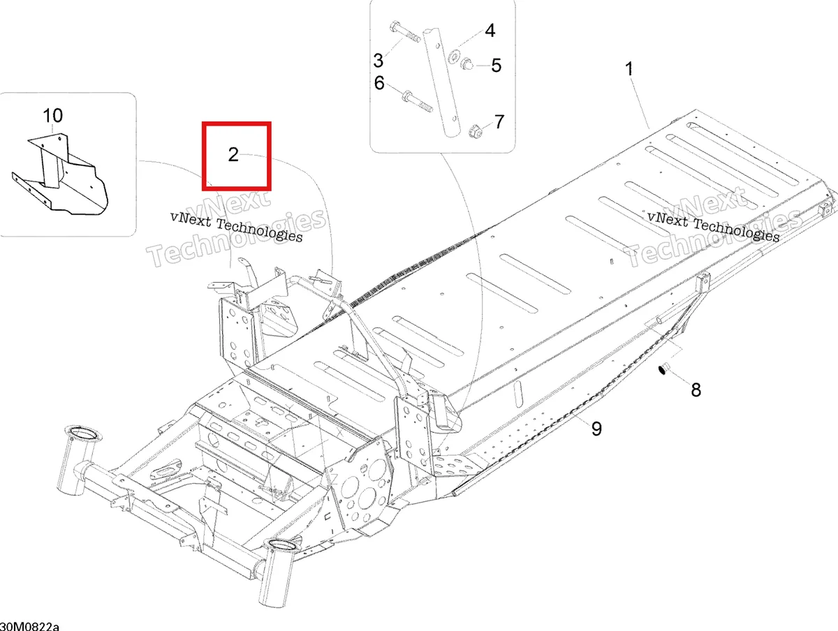 Деталь 605155220 (Деталь Welded Steering Upport) на схеме узла 2008 Ski-Doo Skandic SWT 550F Frame Swt 550F