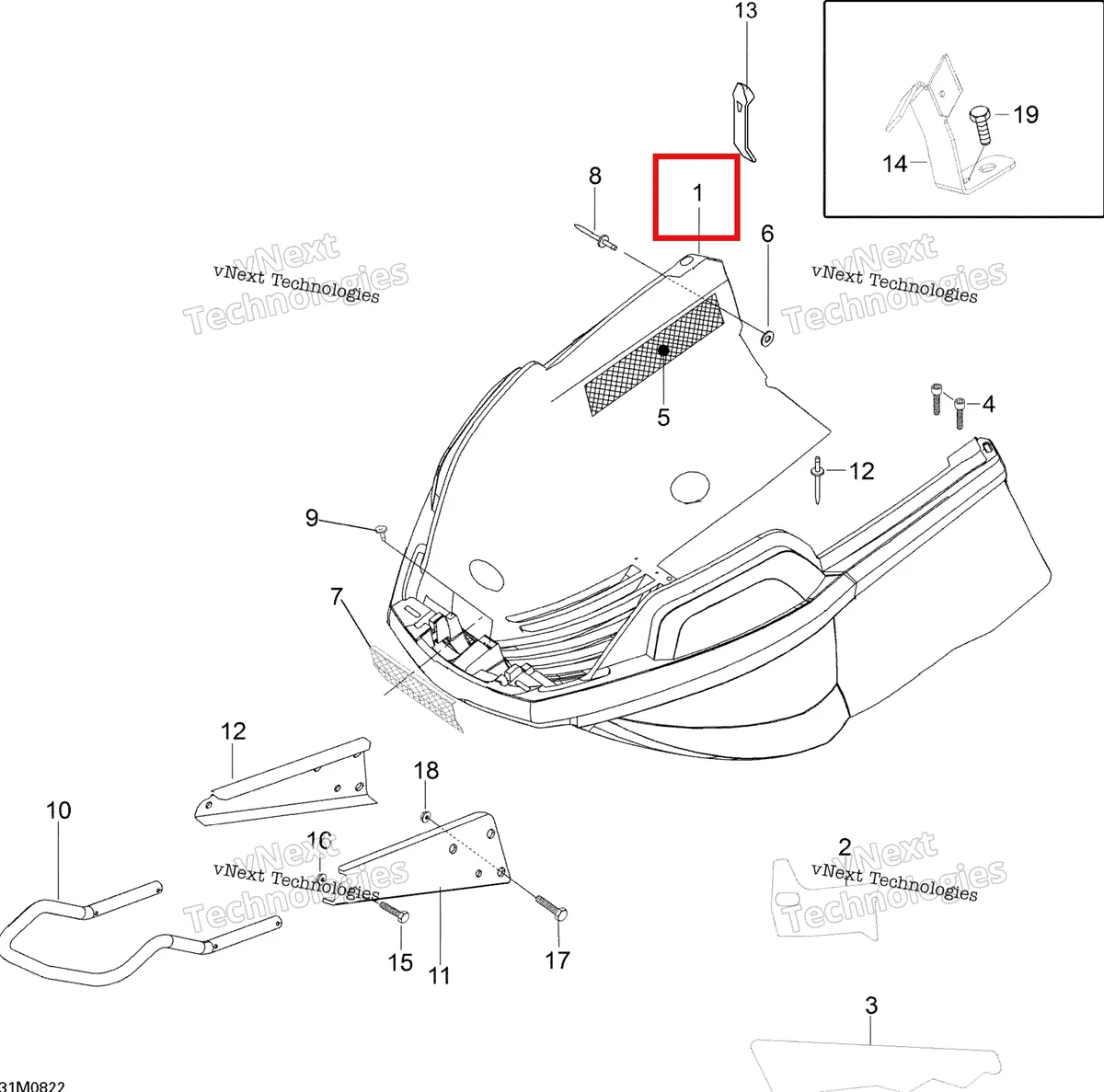 Деталь 605155742 (Деталь Bottom Pan Assy) на схеме узла 2008 Ski-Doo Skandic SWT 550F Bottom Pan Swt 550F