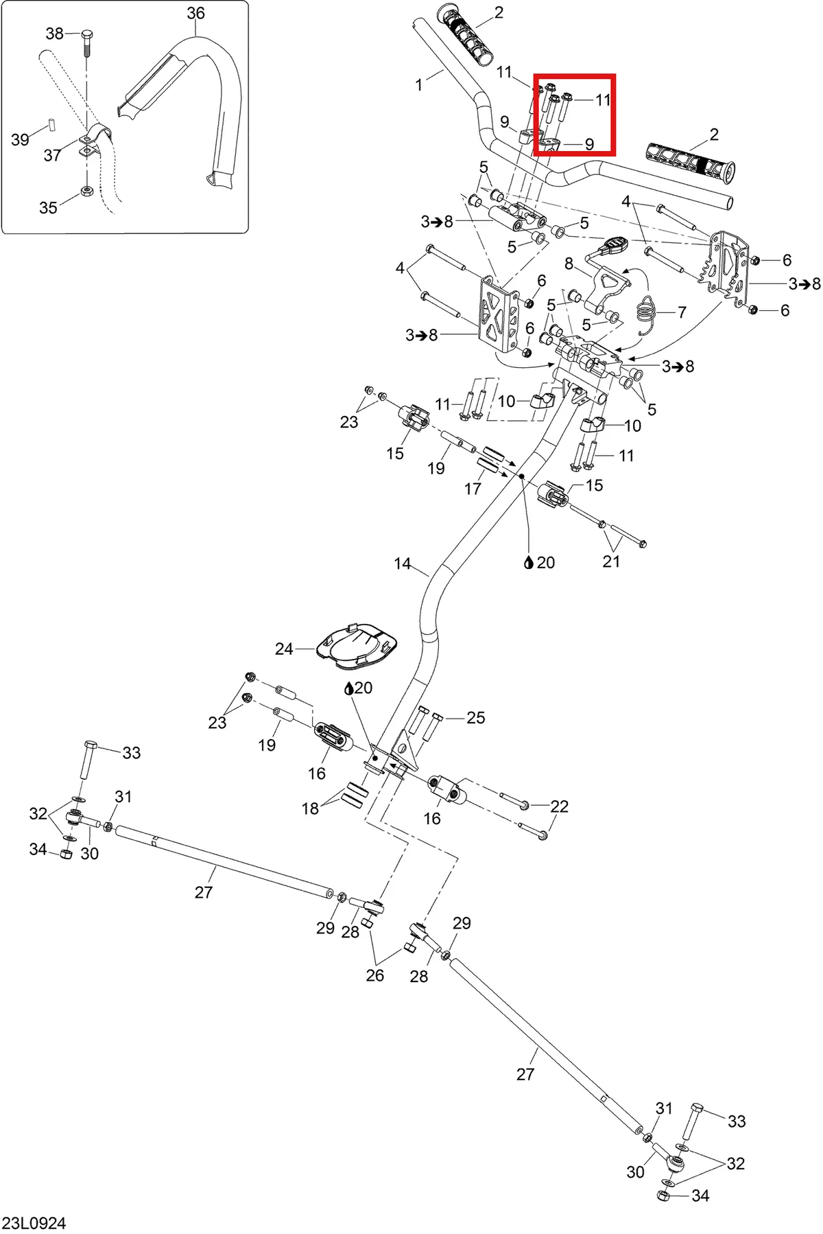 Деталь 605252070 (Руль) на схеме узла 07- Steering System