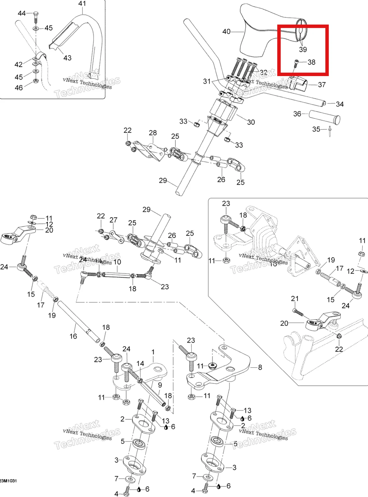 Деталь 605252111 (Деталь Foam, Rear Part) на схеме узла 2010 Ski-Doo Skandic SUV 550F Steering