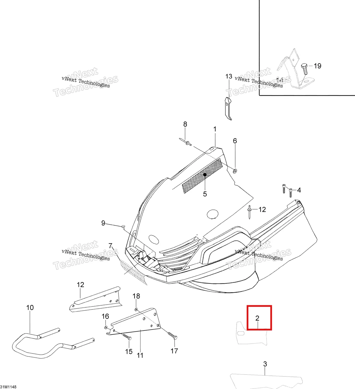 Деталь 605255746 (Деталь Isolation Bottompan L.h) на схеме узла 2011 Ski-Doo Skandic WT 550F YetiII Bottom Pan