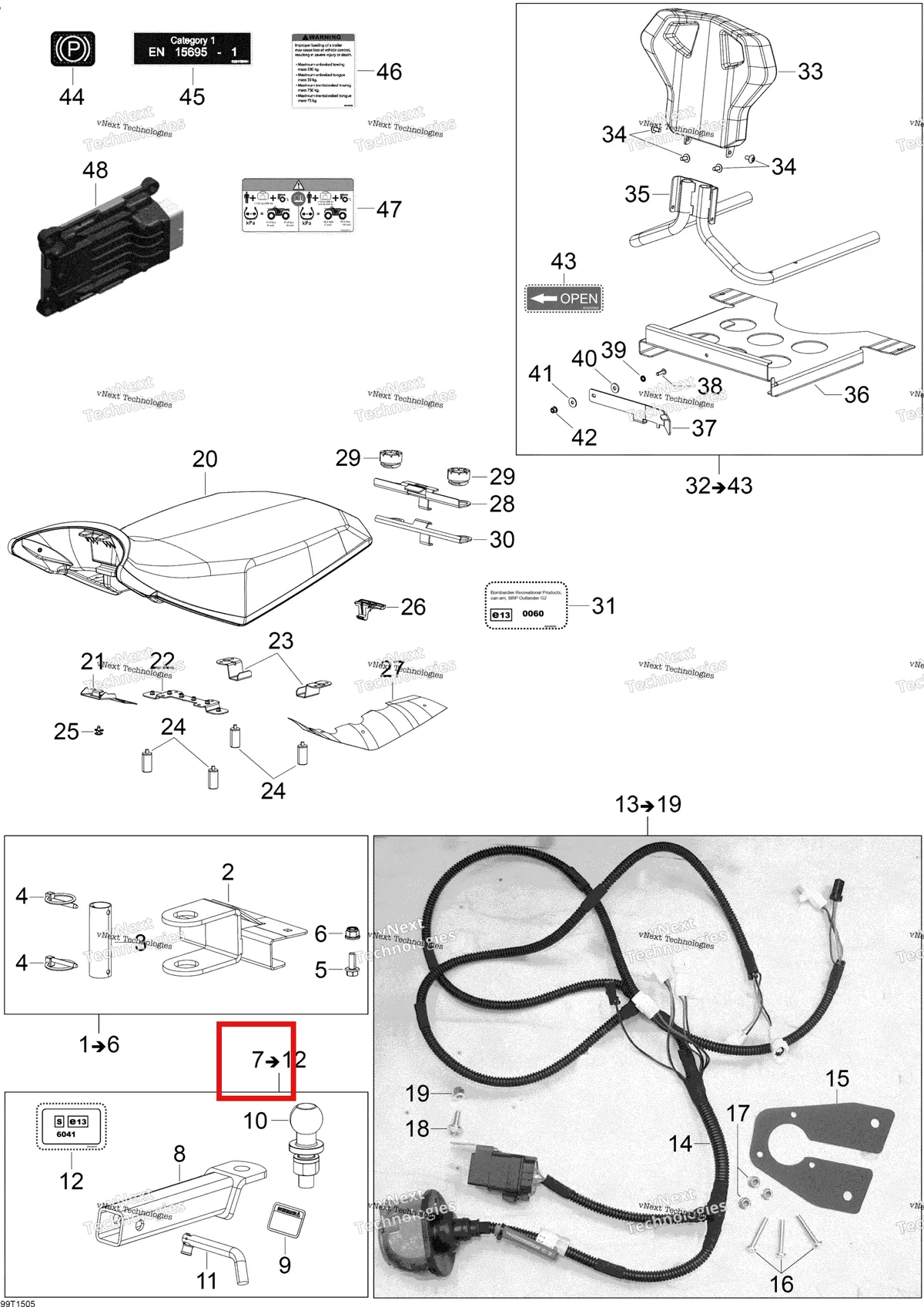 Деталь 605256548 на схеме узла 2015 Can-Am OUTLANDER 500 EFI T3 Parts