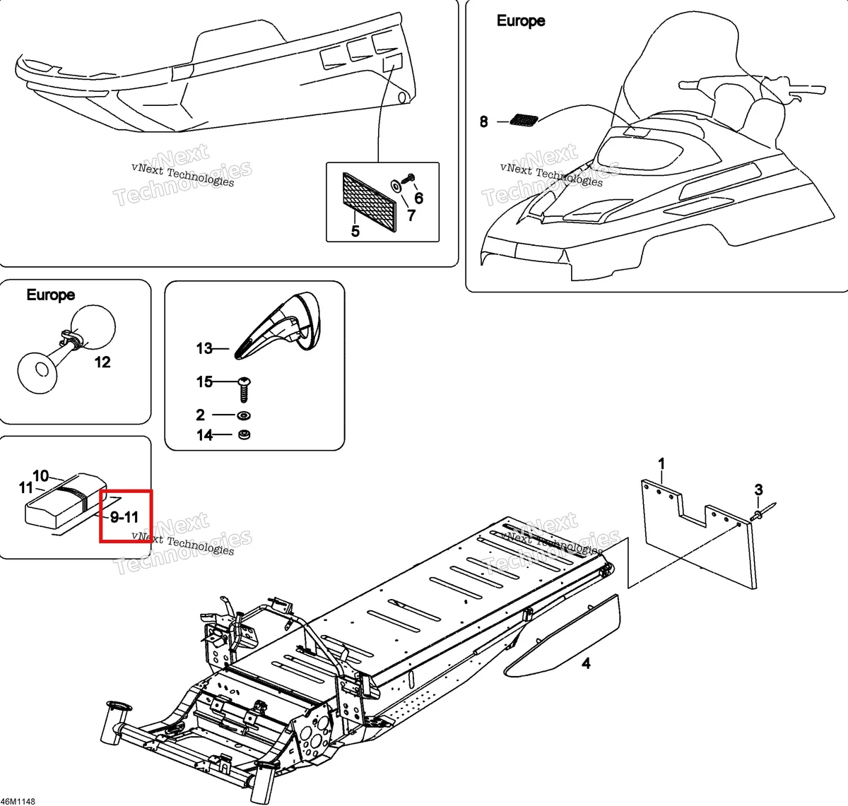 Деталь 605350525 (Комплект инструментов) на схеме узла 2011 Ski-Doo Skandic WT 550F YetiII Utilities