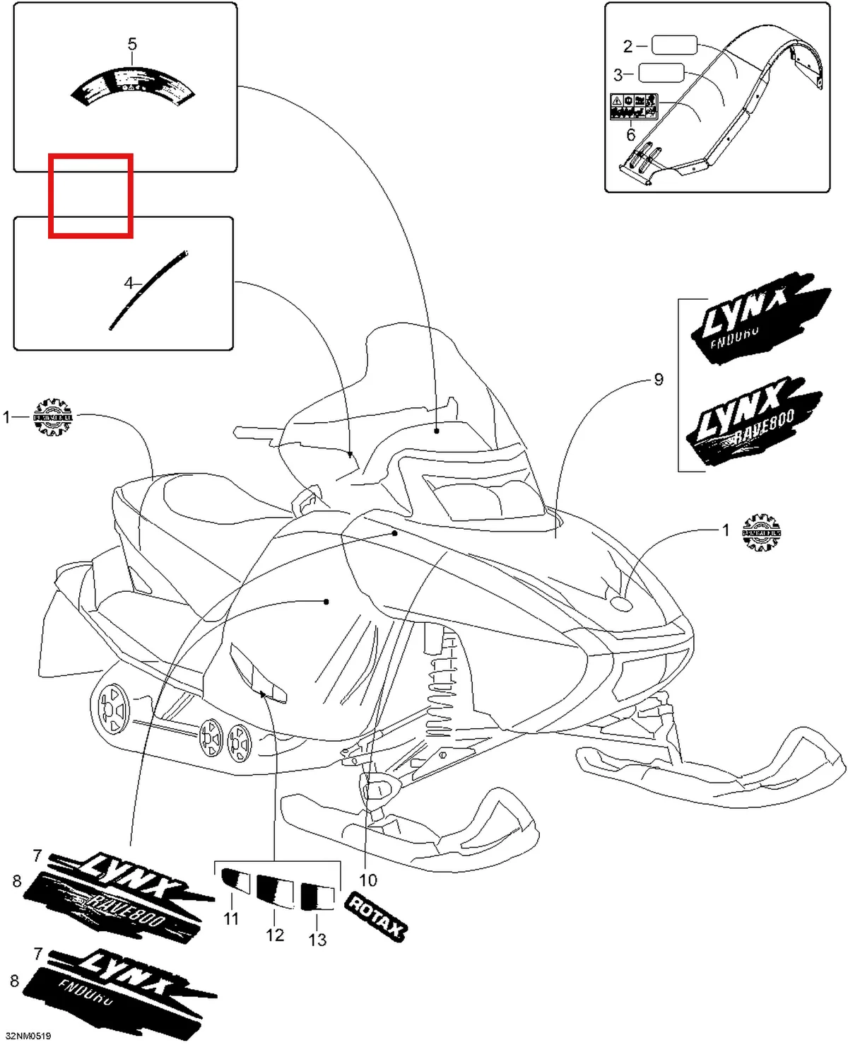 Деталь 605352321 (Деталь Instruction Label) на схеме узла 09- Decals
