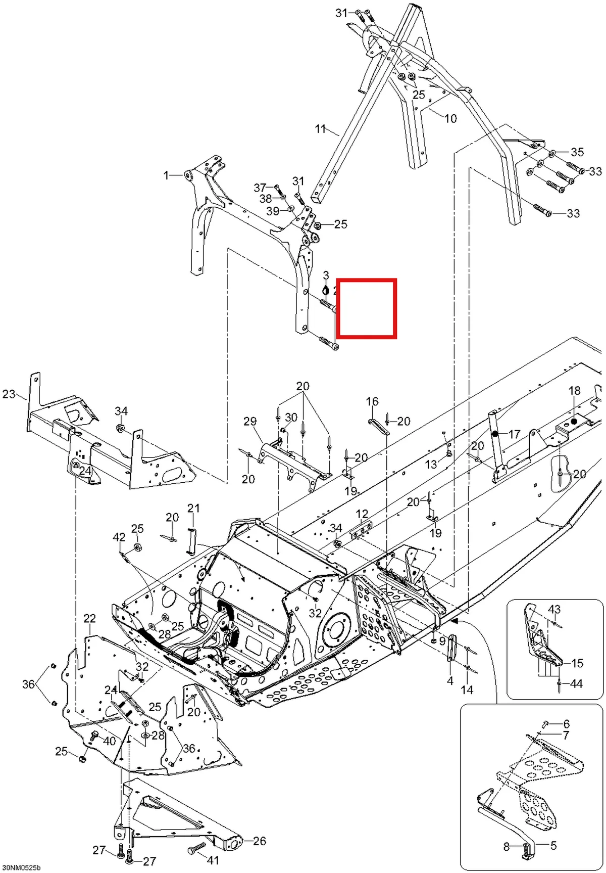 Деталь 605352380 (Деталь L.h. Steel Strip) на схеме узла 09- Frame And Components