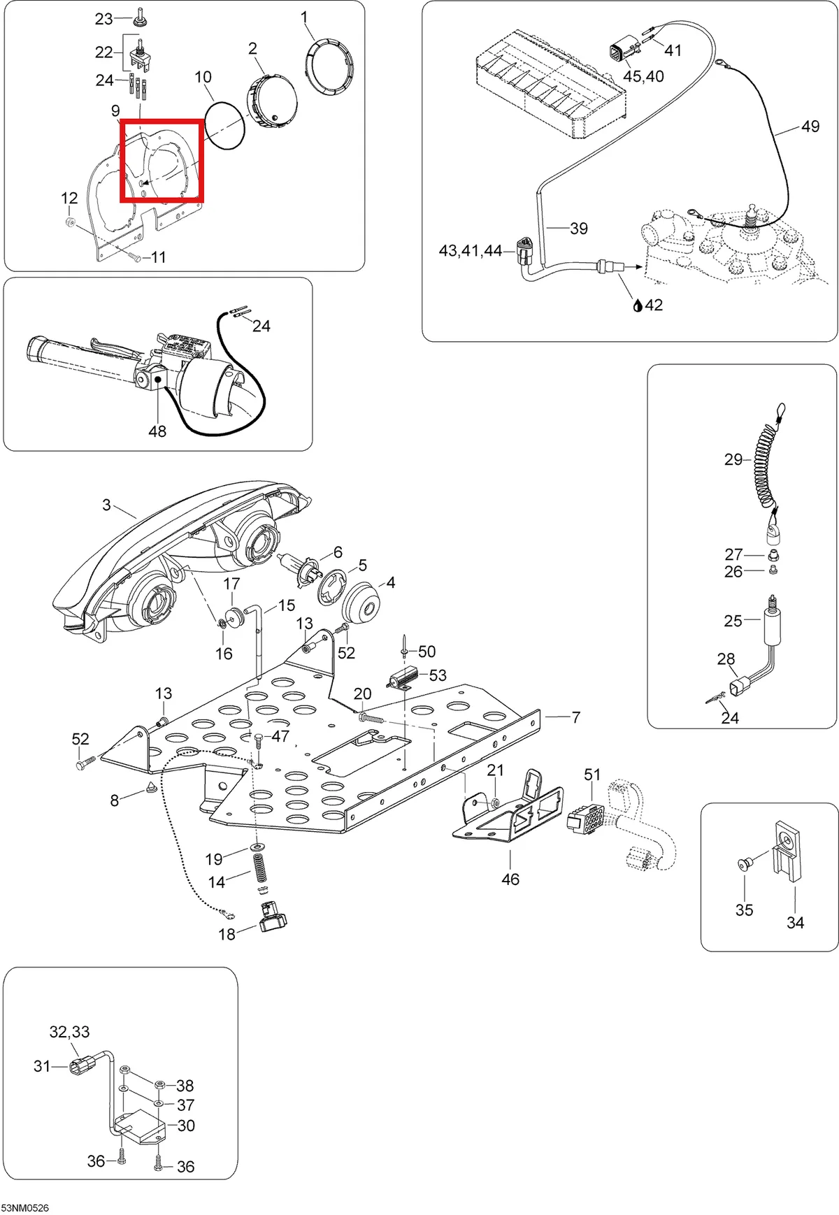 Деталь 605352668 (Деталь Instrument Panel) на схеме узла 10- Electrical System