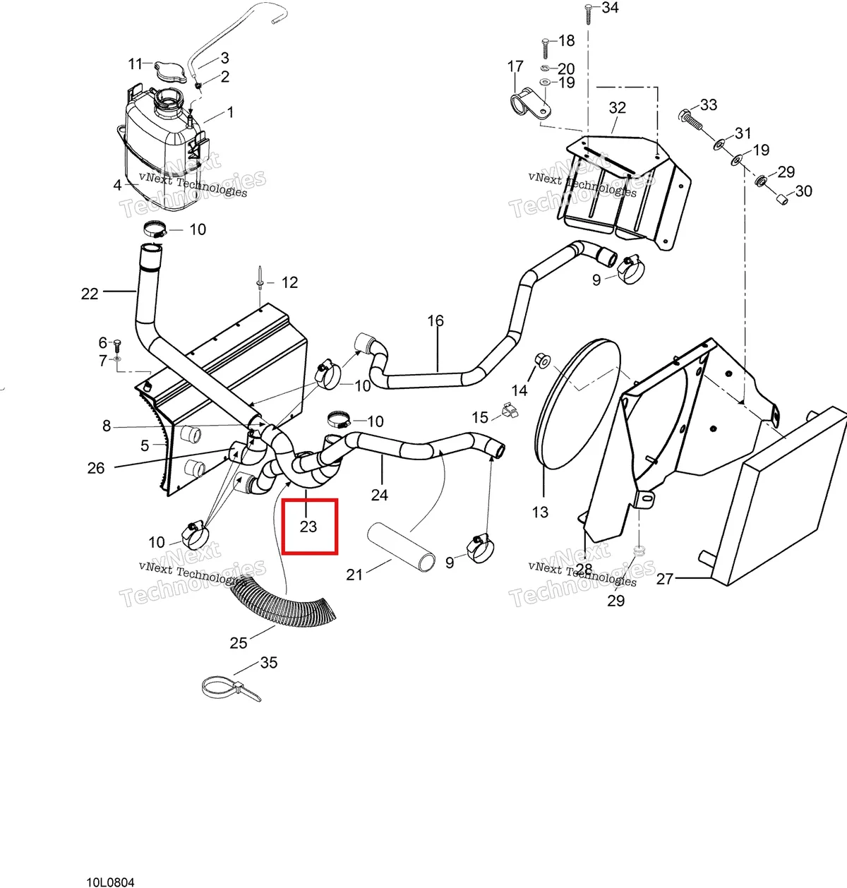 Деталь 605353907 (Шланг) на схеме узла 2008 Ski-Doo Expedition V-1300 Cooling System