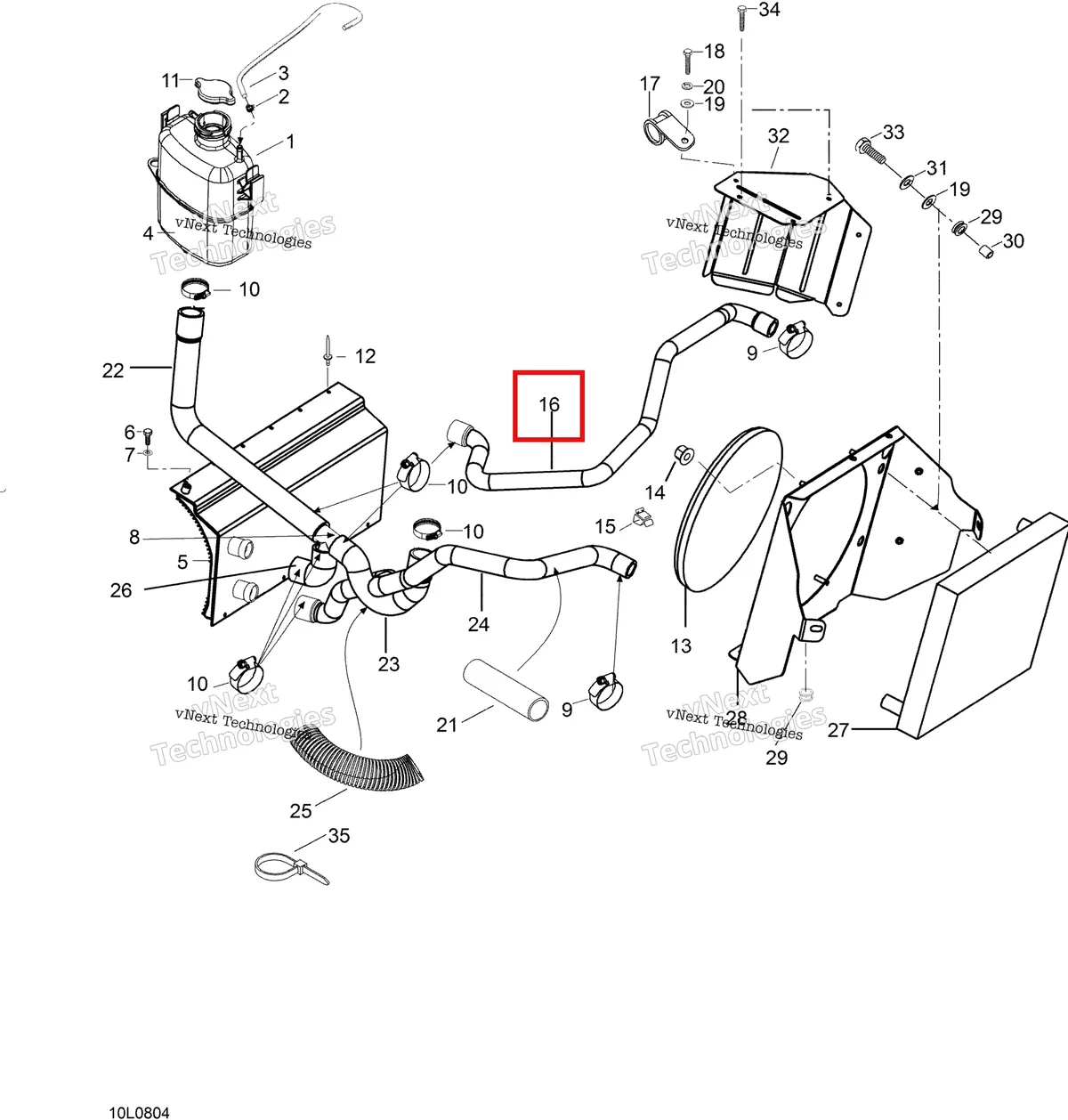 Деталь 605354195 (Шланг) на схеме узла 2008 Ski-Doo Expedition V-1300 Cooling System