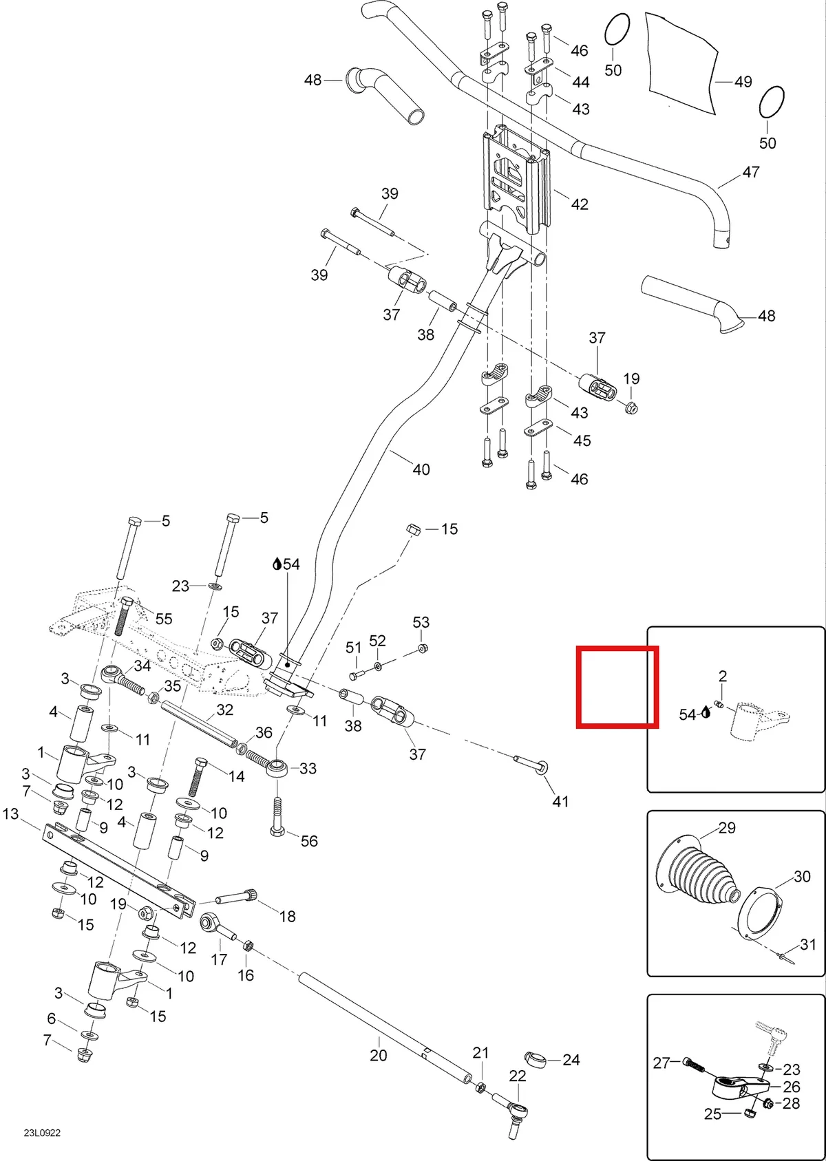Деталь 605354605 (Главная Пробка) на схеме узла 07- Steering System