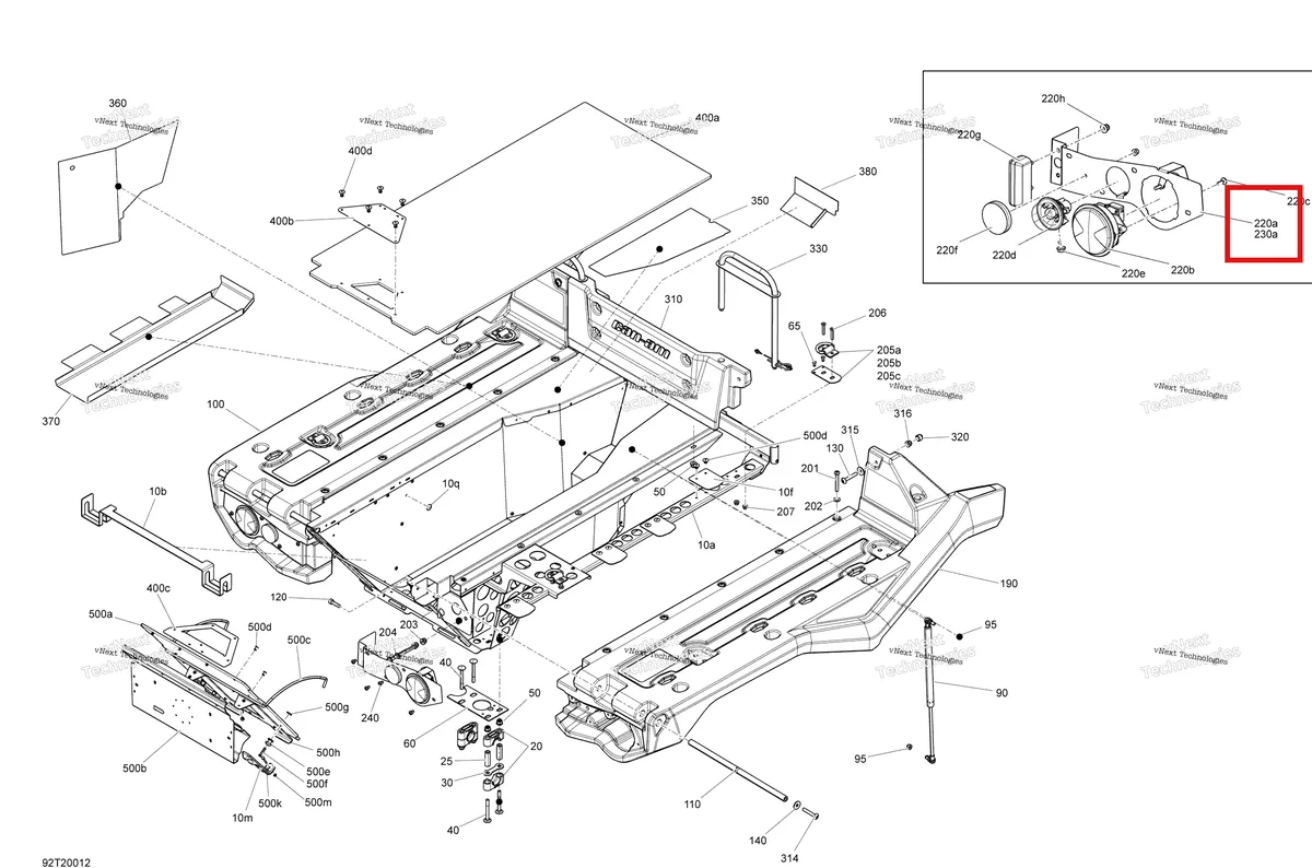 Деталь 605356527 на схеме узла 2021 Can-Am Outlander MAX 6X6 - 650 EFI - DPS Cargo - Kit Platform