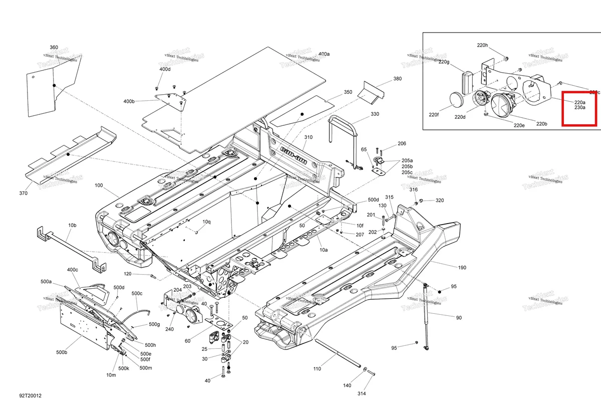 Деталь 605356528 на схеме узла 2021 Can-Am Outlander MAX 6X6 - 650 EFI - DPS Cargo - Kit Platform