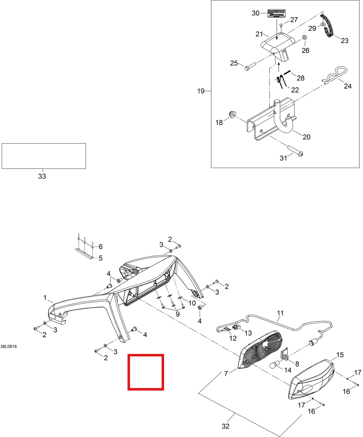 Деталь 605453559 (Протектор) на схеме узла 09- Luggage Rack