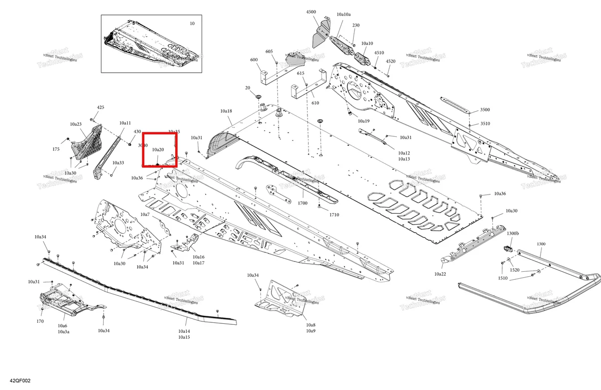 Деталь 605636003 (заклёпка) на схеме узла 2026 Ski-Doo EXPEDITION - SPORT - ESTB - Bright White - 15X137X1.6C Track Frame - System - Rear Section