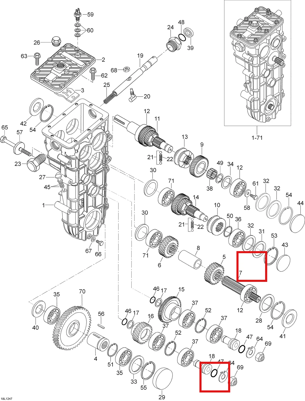 Деталь 610063044 (Подшипник) на схеме узла 05- Transmission