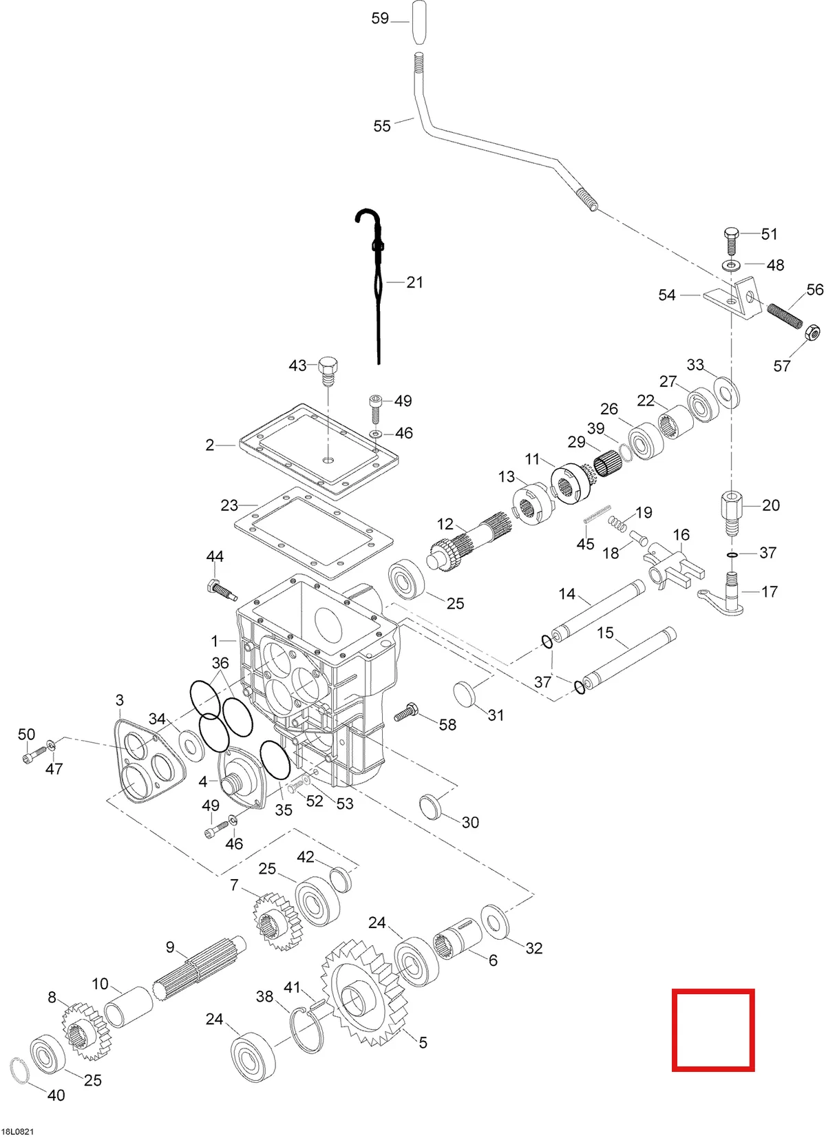 Деталь 614100047 (Заглушка) на схеме узла 05- Gear Transmission