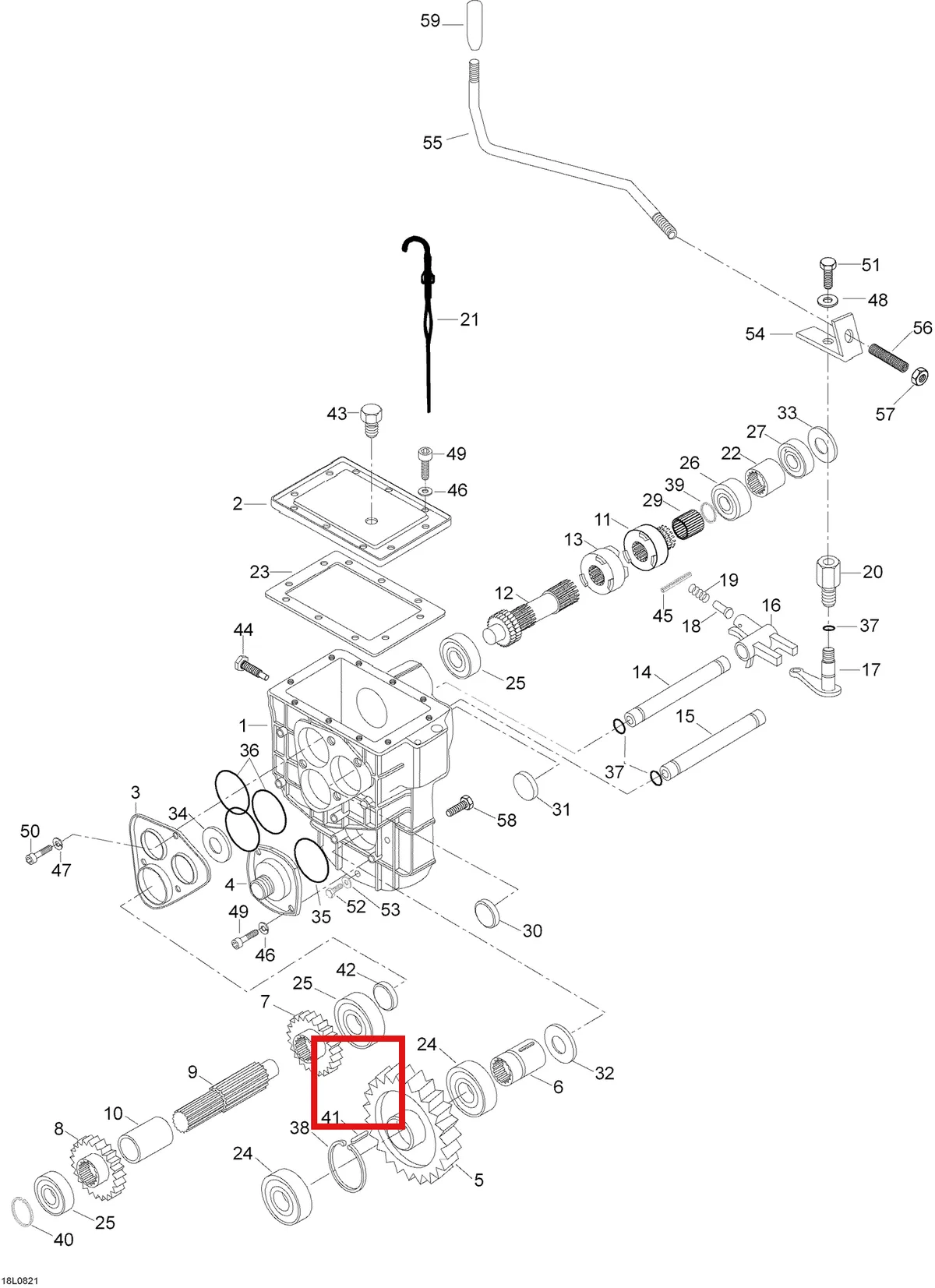 Деталь 614605225 (Уплотнительное кольцо) на схеме узла 05- Gear Transmission