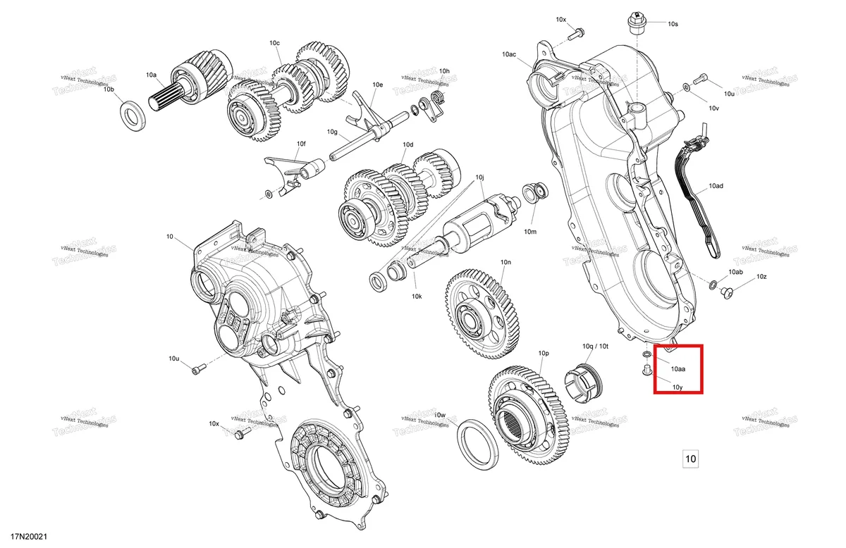 Деталь 615580812 (Уплотнительное Кольцо) на схеме узла 2020 Ski-Doo SKANDIC WT 550F Drive - System - Transmission Fast Ratio