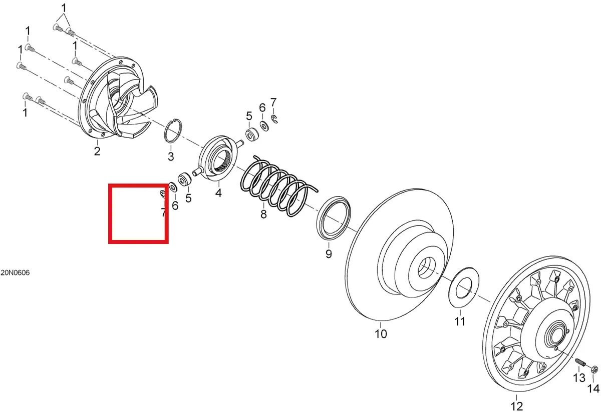 Деталь 619100001 (Деталь Cam 42-44 Degr.) на схеме узла 05- Driven Pulley