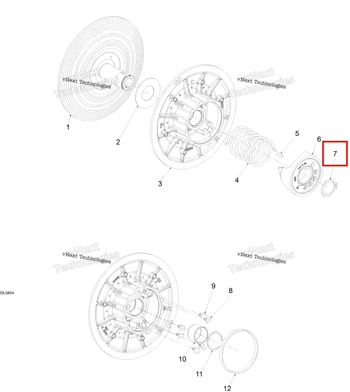 Деталь 619100027 (Пружинное стопорное кольцо) на схеме узла 2008 Ski-Doo Expedition V-1300 Driven Pulley