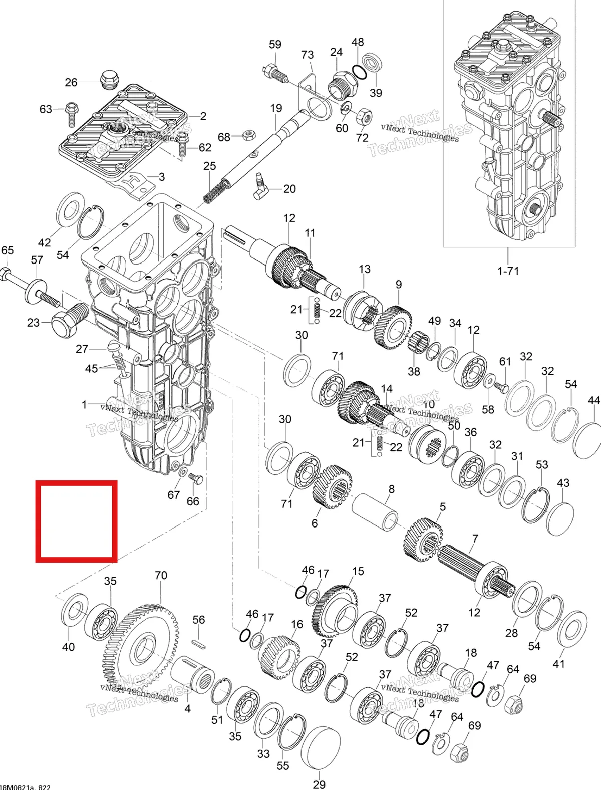 Деталь 619230004 (Шайба) на схеме узла 2008 Ski-Doo Skandic SUV 550F Transmission 550F